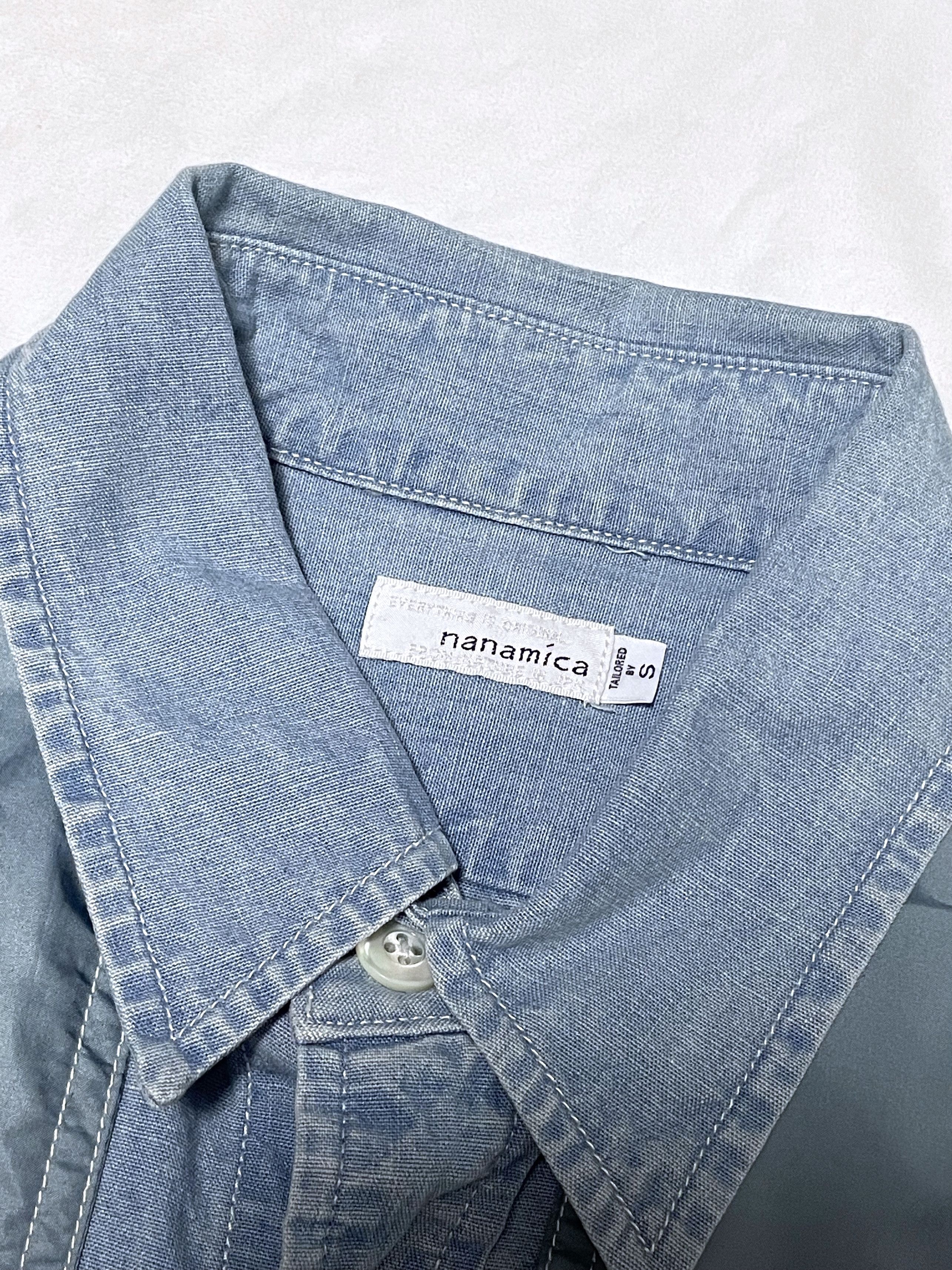 Nanamica Indigo Bleach CPO Shirt Size US S / EU 44-46 / 1 - 5 Thumbnail