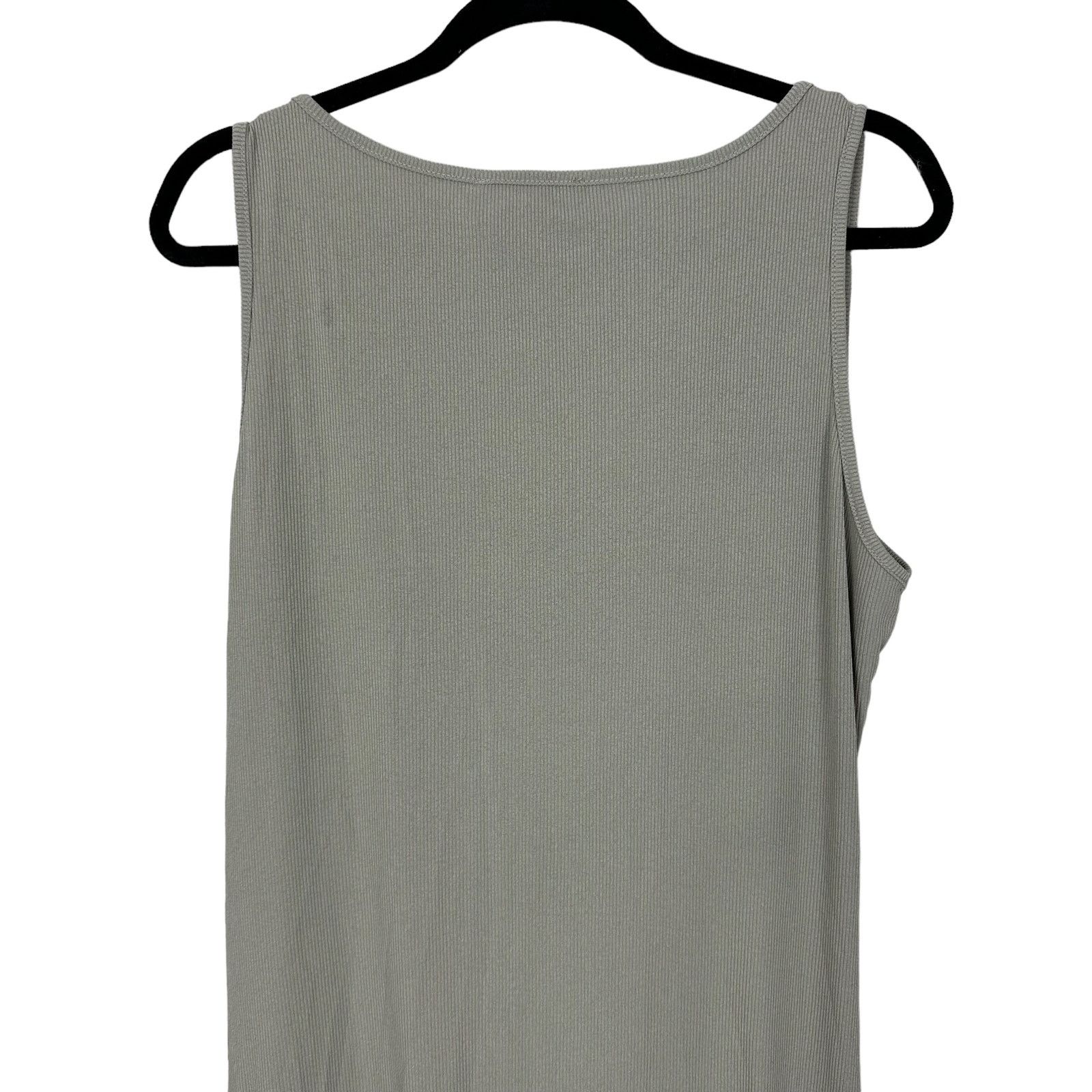 Cider NWT Cider Grey Ruched Bodycon Ribbed Midi Dress Size 2XL Size XXL / US 16-18 / IT 52-54 - 9 Thumbnail