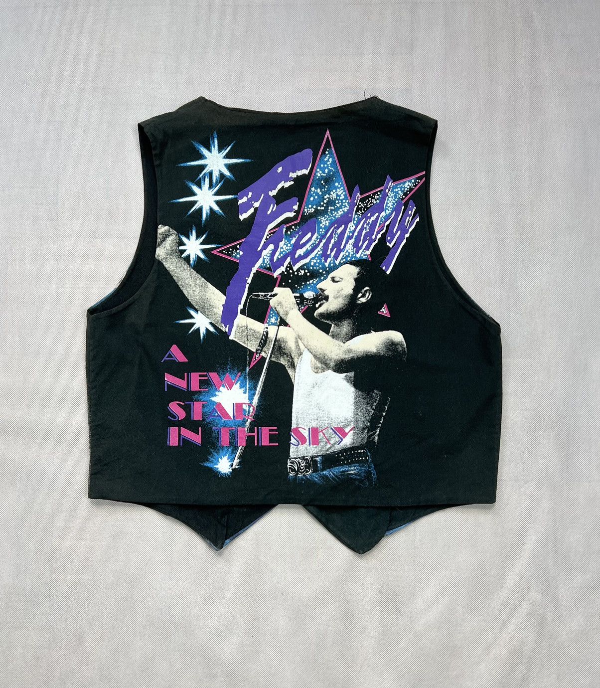 Band Tees 80’s Vintage Freddy Mercury Turbogadget over print rare vest Size US L / EU 52-54 / 3 - 3 Thumbnail
