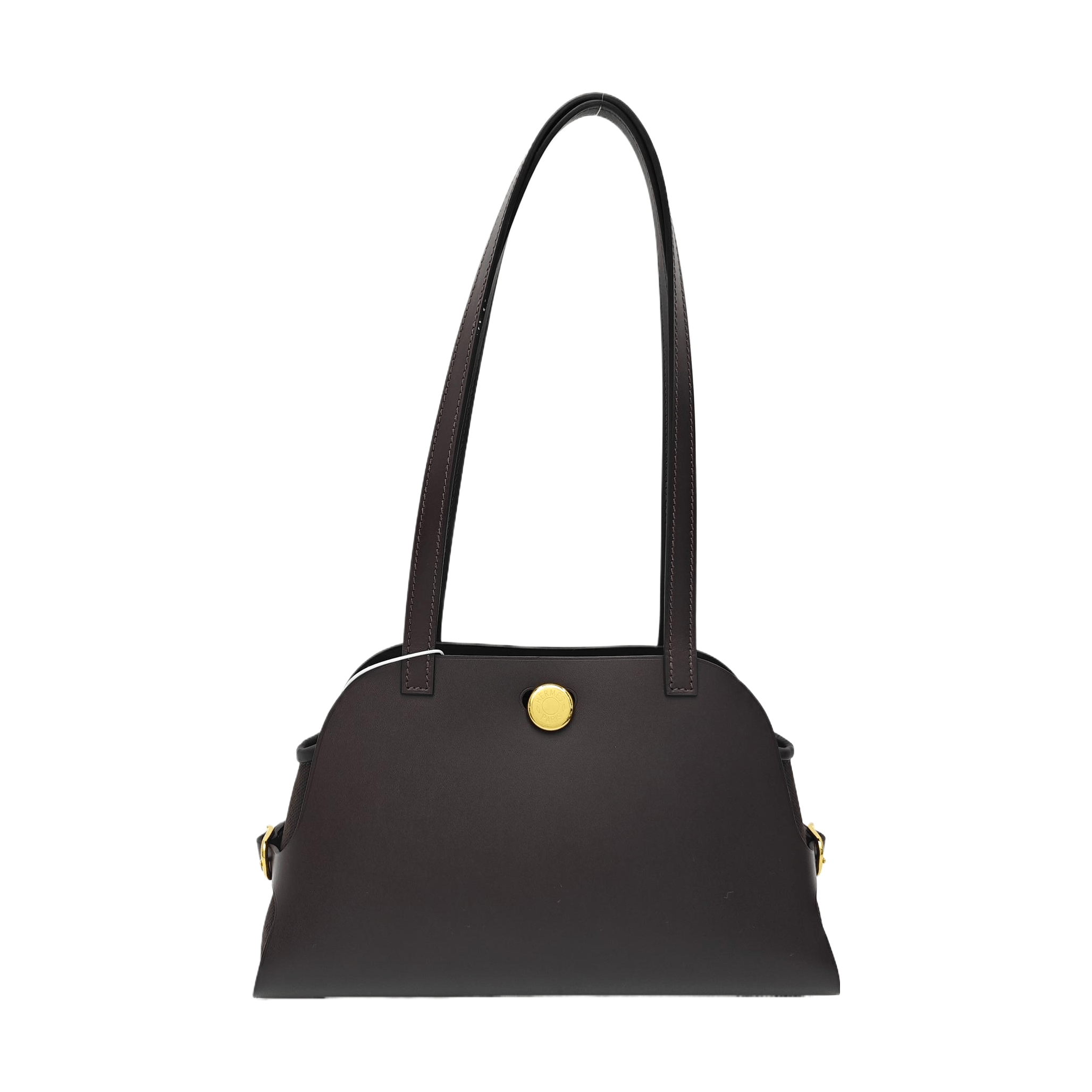 Hermès Dalvy Ebony Hunter Leather Handle Bag One Size in Brown, Women's