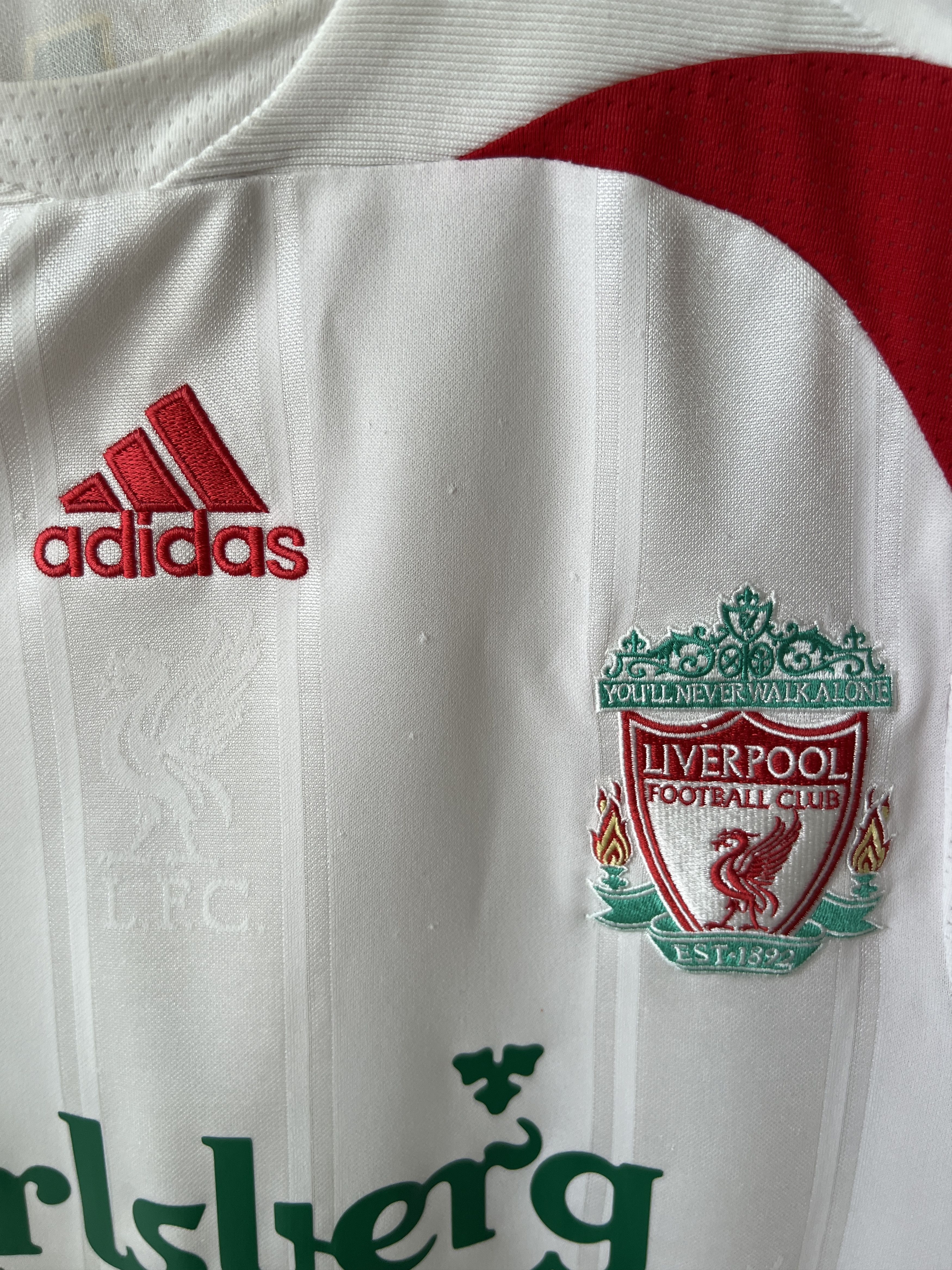 Adidas (M fits L) Liverpool 2007-08 Away Long Sleeve Kit Alonso #14 Size US L / EU 52-54 / 3 - 5 Thumbnail