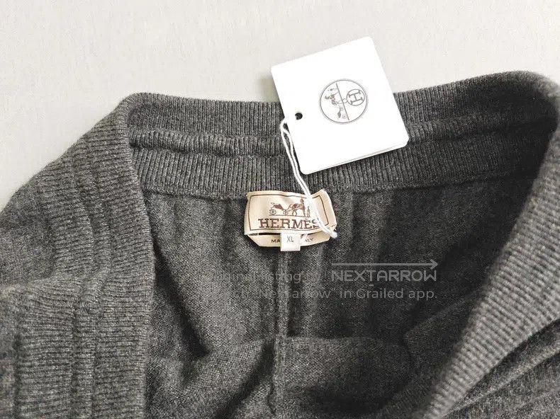 Hermes Hermes size XL Men's cashmere sport trousers, dark gray ver Size US 27 - 3 Thumbnail