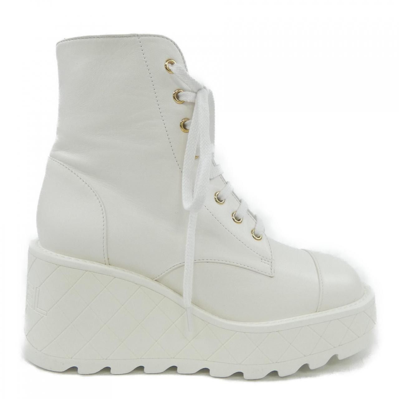Chanel Chanel Chanel Combat Boots Lambskin Boots Leather Shoes G45388X01000 DUTY FREE for USA Size ONE SIZE - 1 Thumbnail