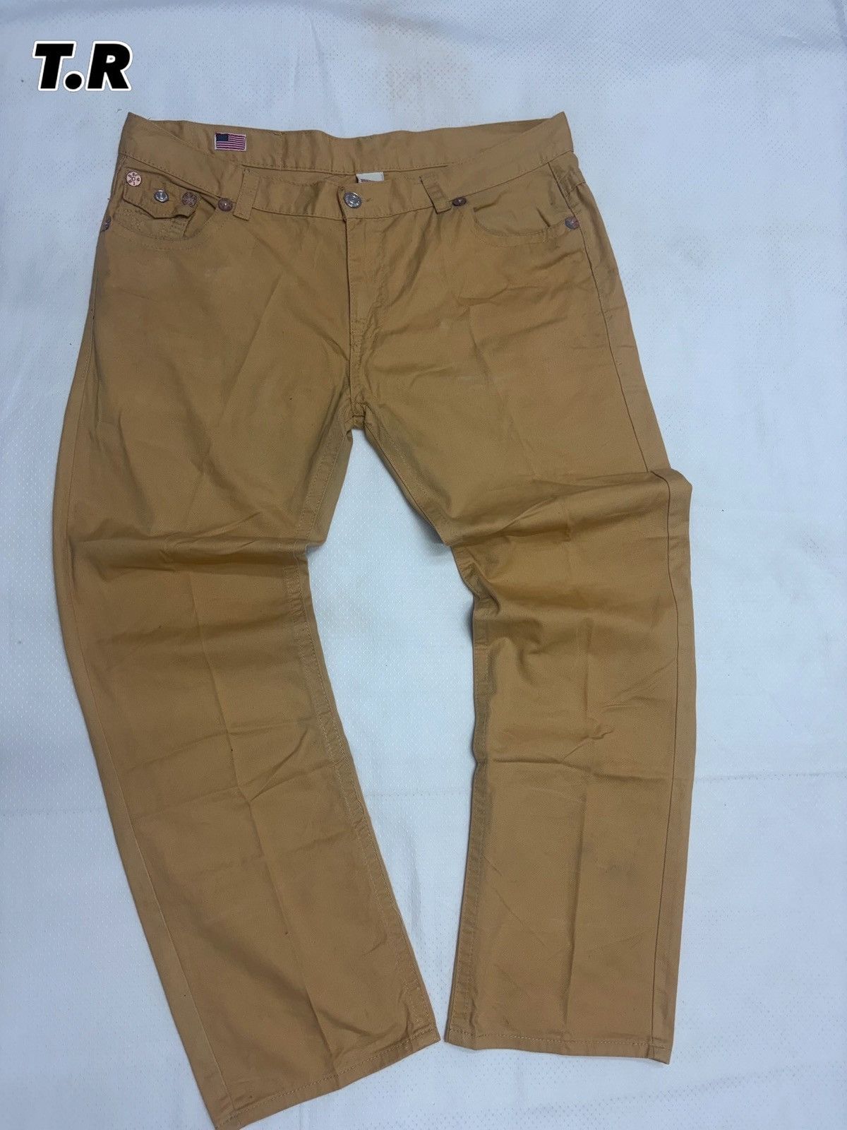 True Religion True Religion Joey Super T Khaki Denim Pants - Made in USA Size US 42 / EU 58 - 1 Thumbnail