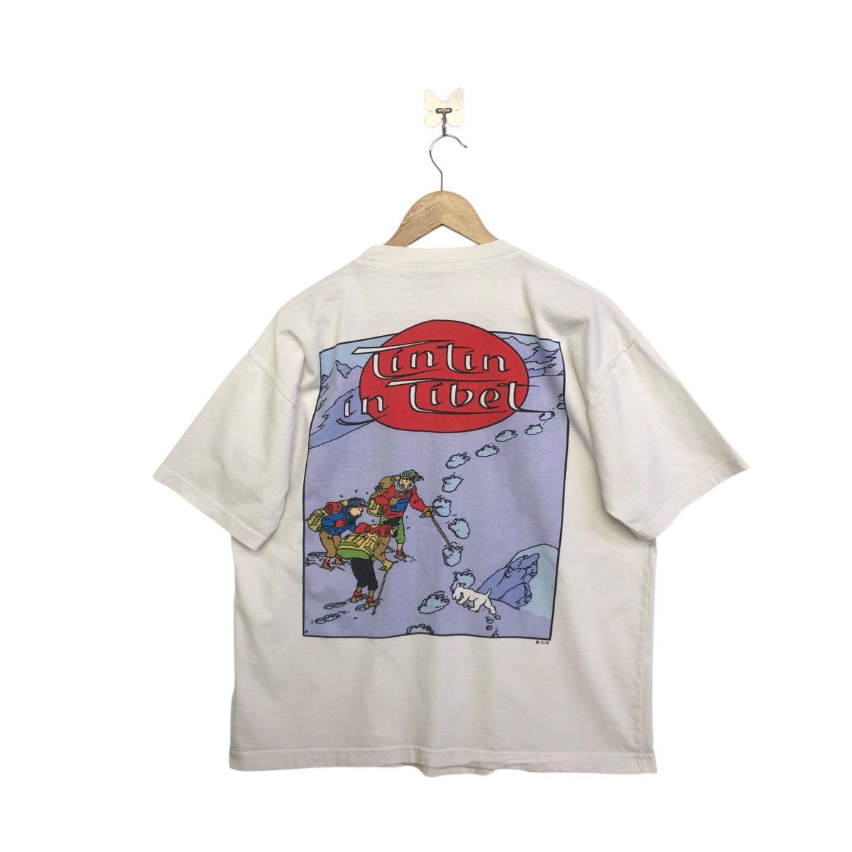 Vintage TINTIN IN TIBET Adventure Cartoon Graphic Tshirt - Main Image