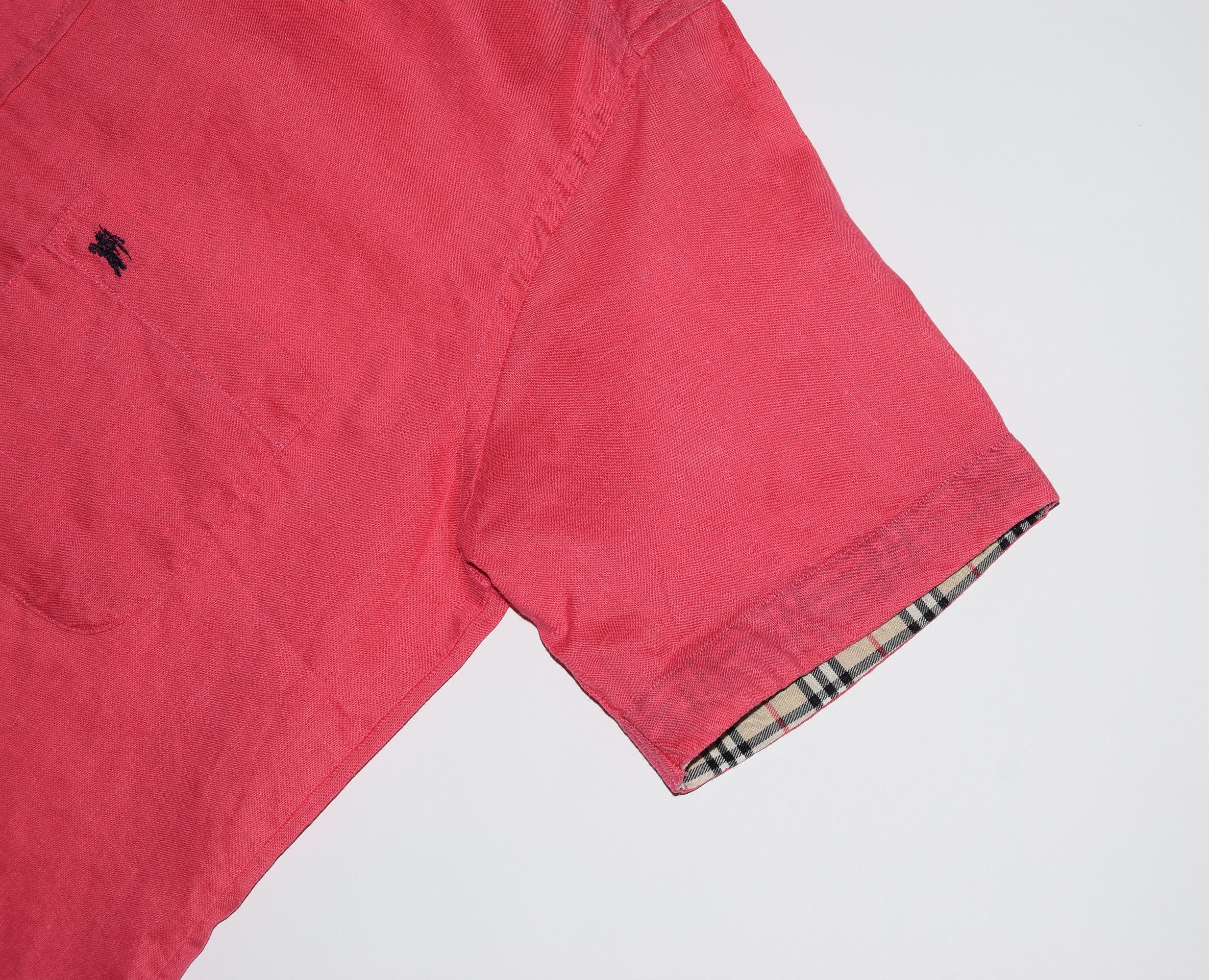 Burberry VINTAGE BURBERRY LINEN SHIRT NOVA CHECK TRIM LOGO ACTUAL L Size US L / EU 52-54 / 3 - 11 Thumbnail