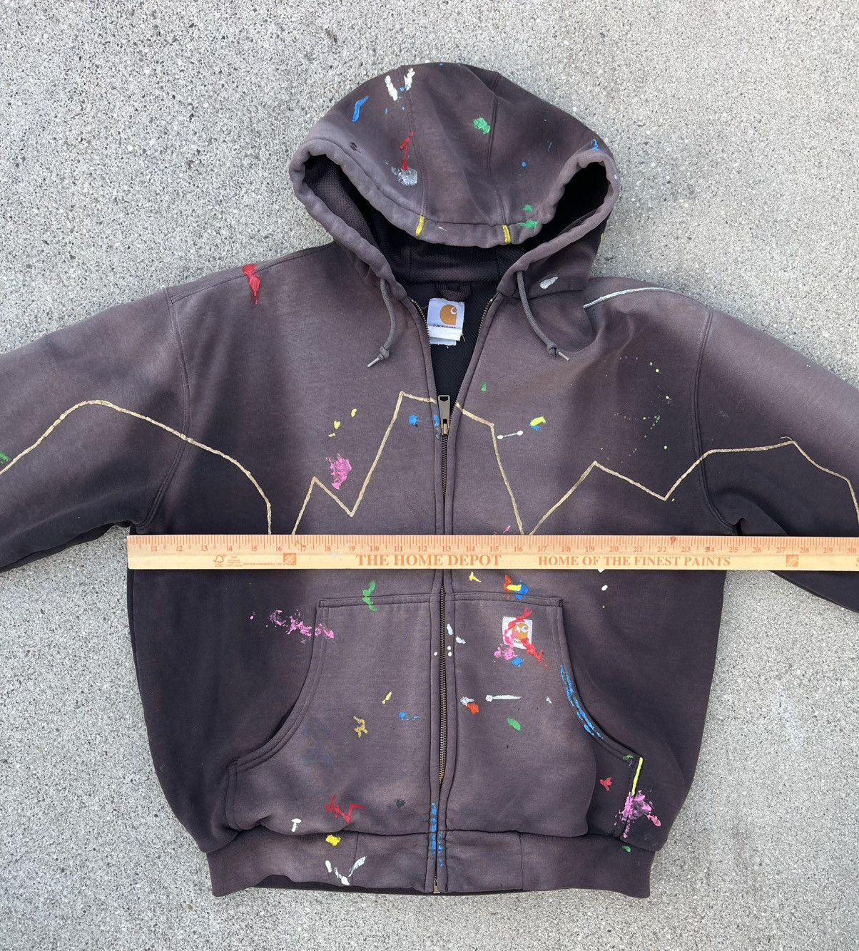 Carhartt Custom Carhartt Thermal Zip Up Hoodie Sun Fade Distressed Size US L / EU 52-54 / 3 - 5 Thumbnail