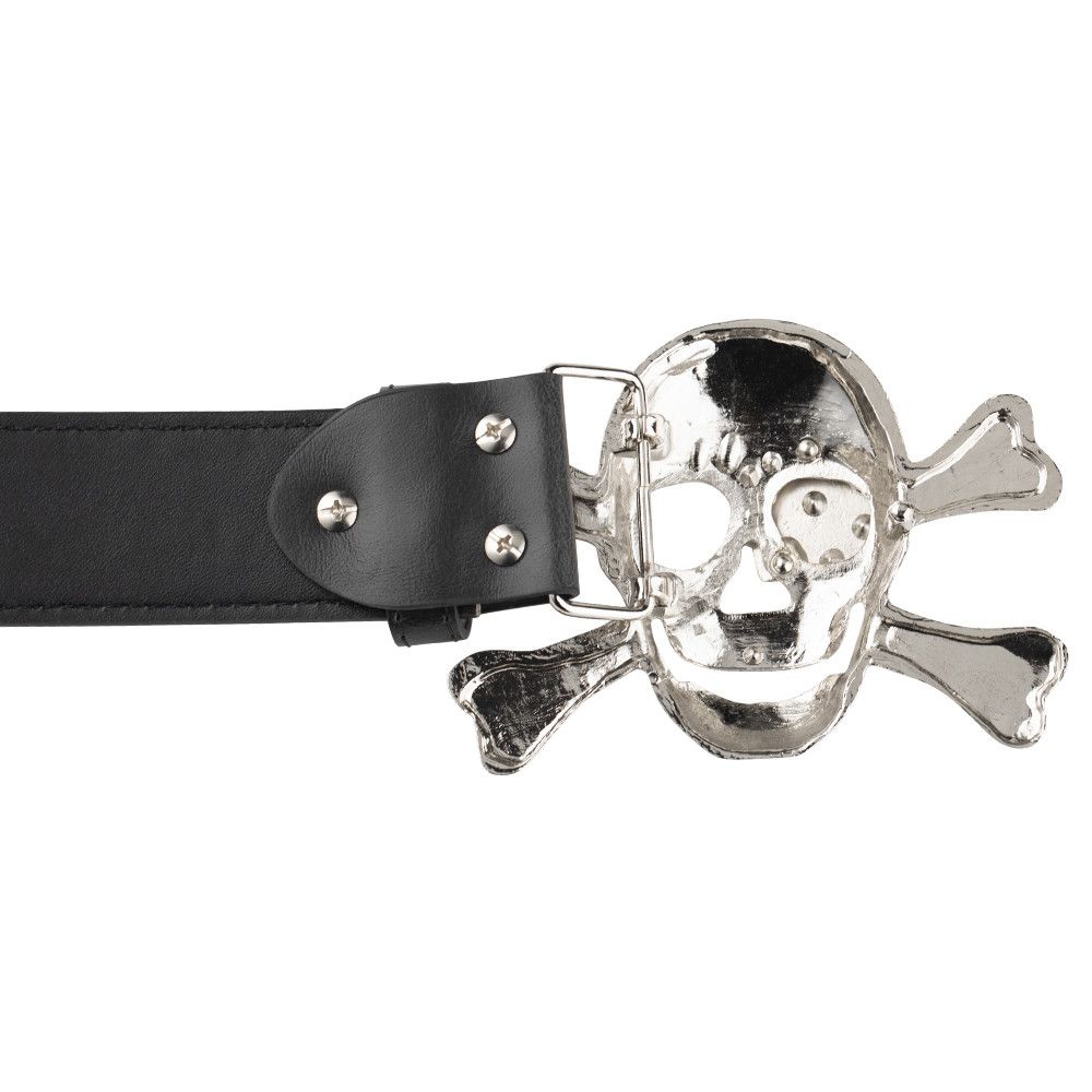 Designer Skull Vintage Belt Riveted Belts Menswear Accessories Size ONE SIZE - 2 Thumbnail