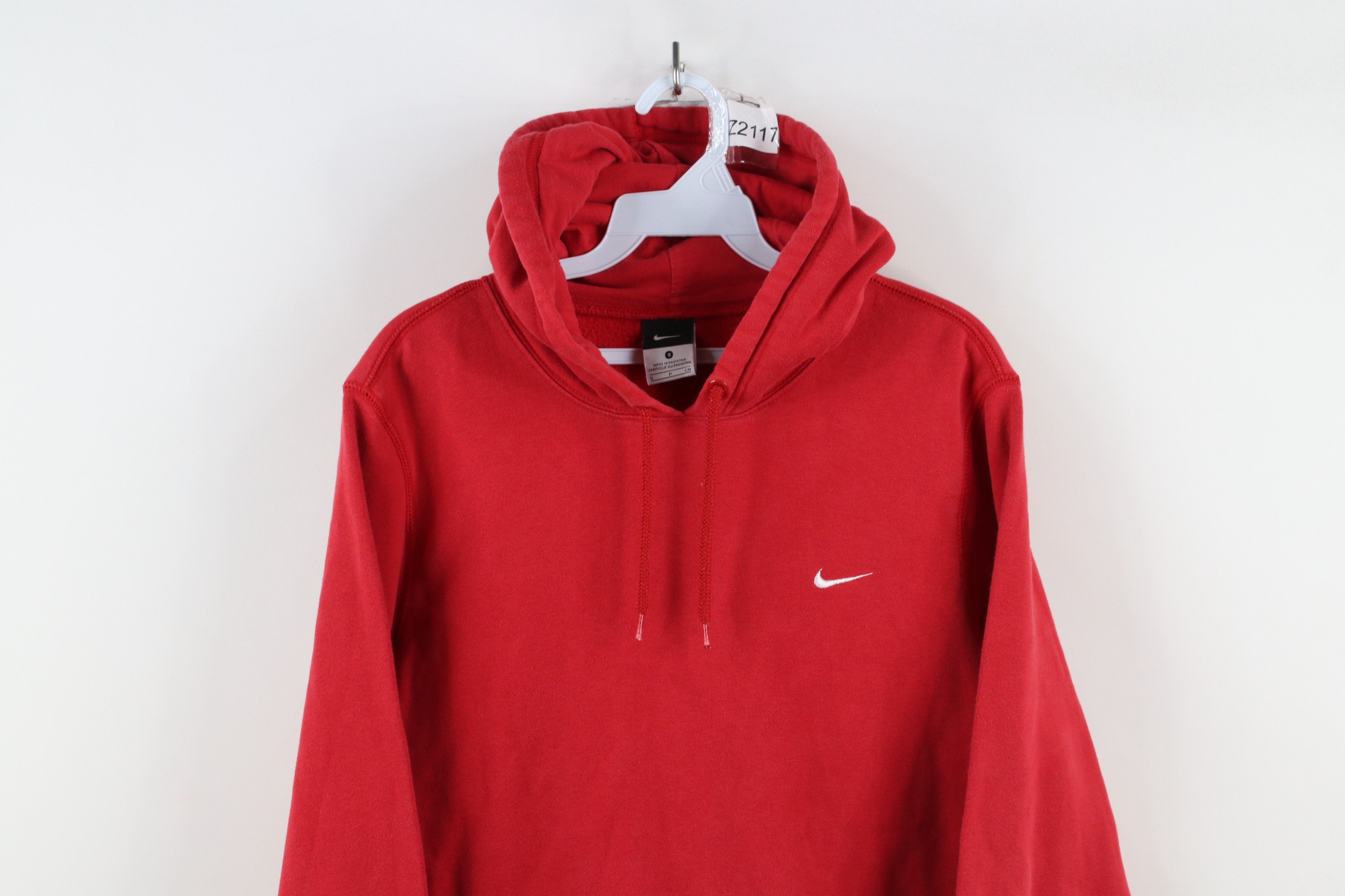 Nike × Vintage Vintage Y2K Nike Scott Mini Swoosh Hoodie Sweatshirt Red Size US S / EU 44-46 / 1 - 2 Thumbnail