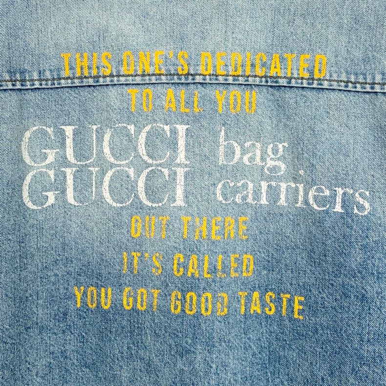 Gucci Gucci Blue logo letter print cotton lapel denim jacket 2501 Size US S / EU 44-46 / 1 - 5 Thumbnail