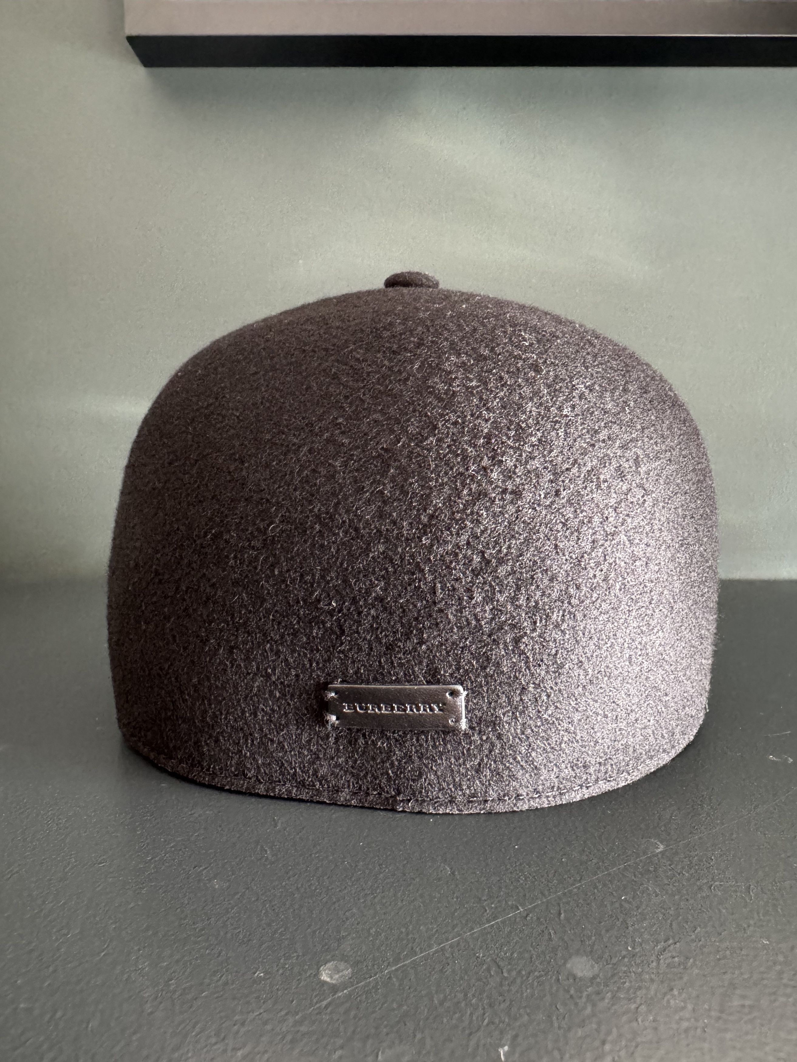 Burberry Burberry Felted Wool Cashmere Baseball Cap, Black, Check Size ONE SIZE - 5 Thumbnail