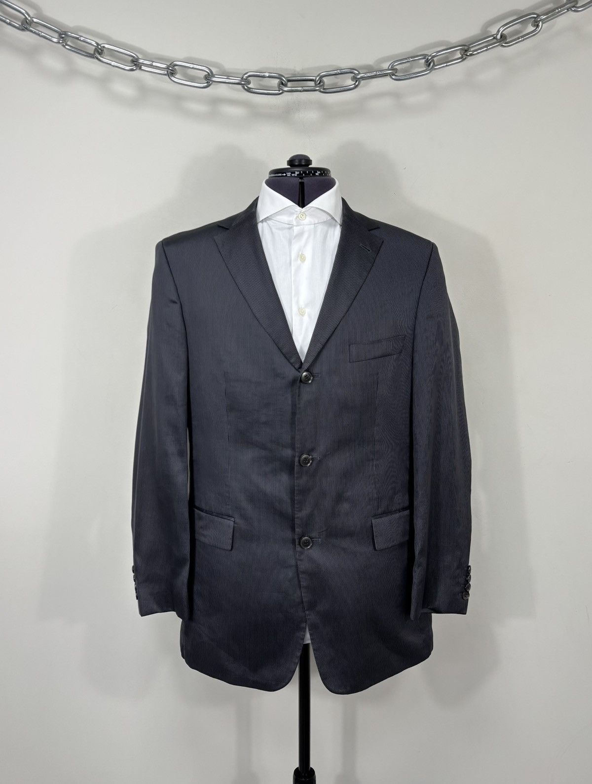 Hugo Boss Hugo Boss Rossellini/Movie Men’s 2-Piece Gray Silk Suit Size 40R - 2 Thumbnail