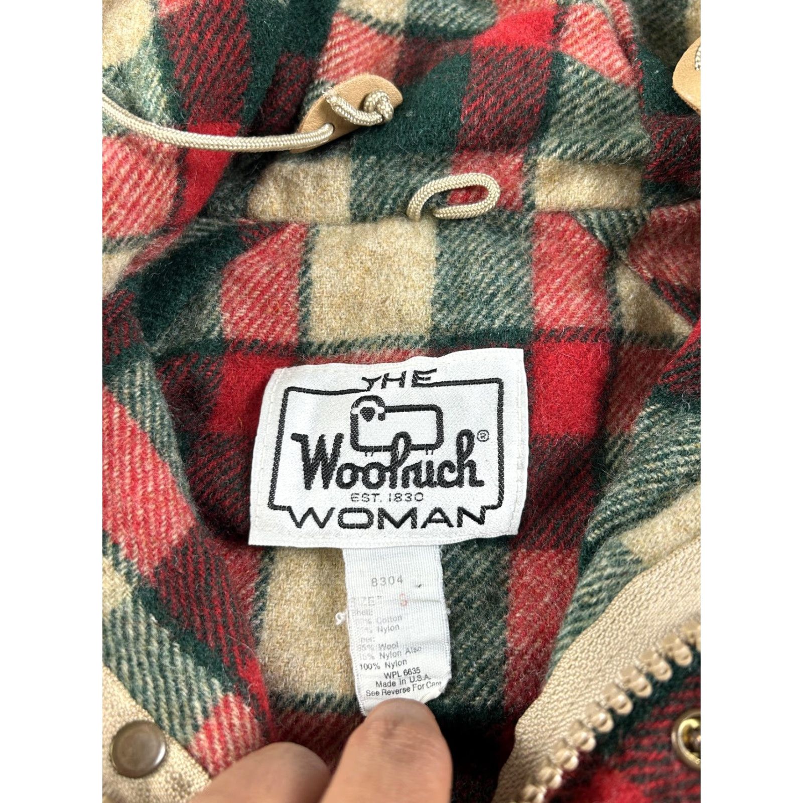Vintage VINTAGE Woolrich Coat Womens Small Beige Parka Hooded Wool Blanket Lined Warm USA Rain Size S / US 4 / IT 40 - 3 Thumbnail
