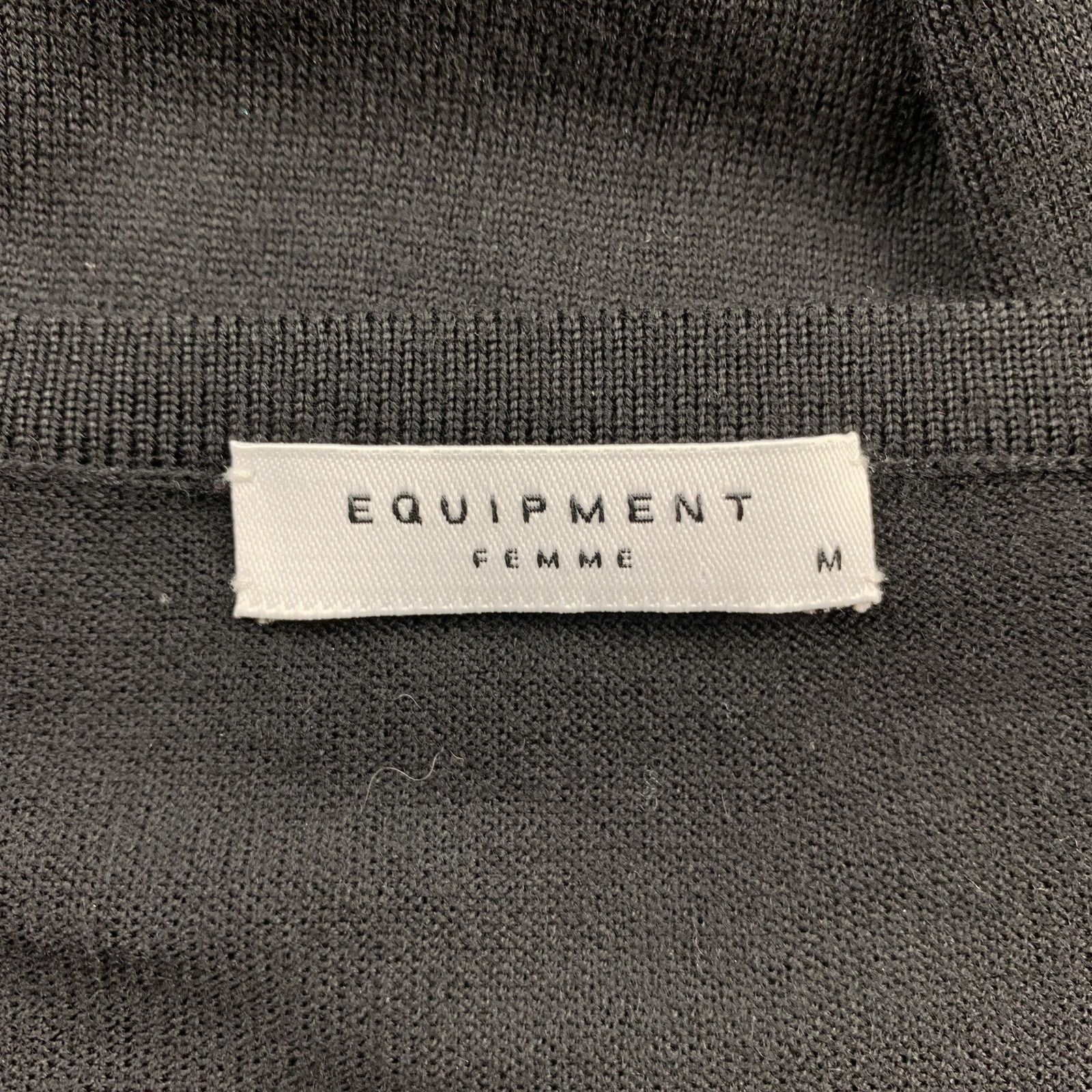 Equipment EQUIPMENT Size M Black & Tan Leopard Wool / Silk Pullover Size M / US 6-8 / IT 42-44 - 5 Thumbnail