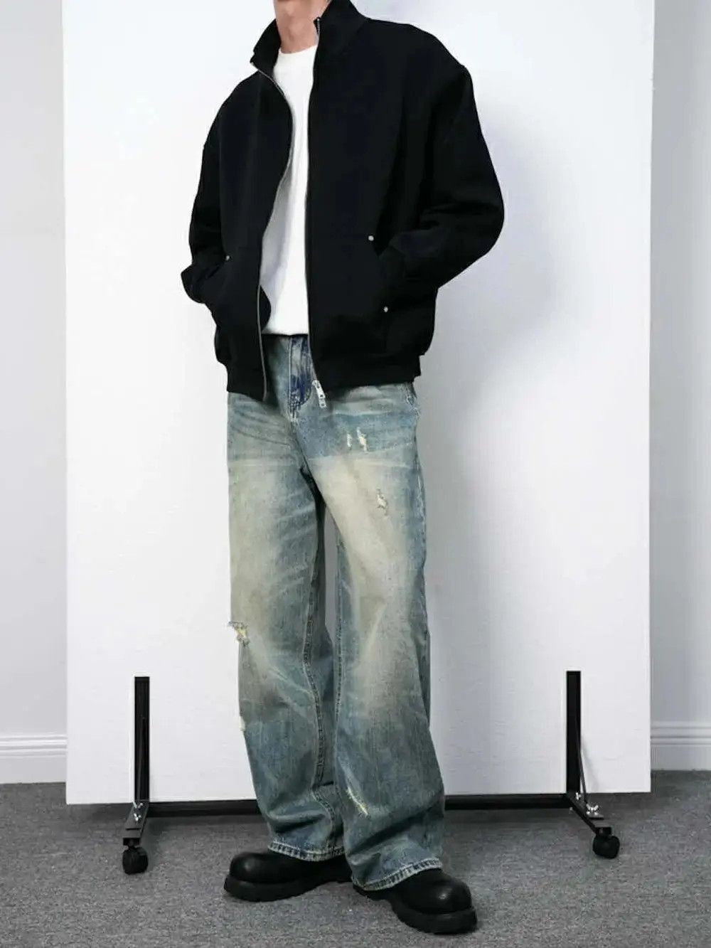 Japanese Brand × Jean Distressed Baggy Denim Jeans Size US 30 / EU 46 - 2 Thumbnail