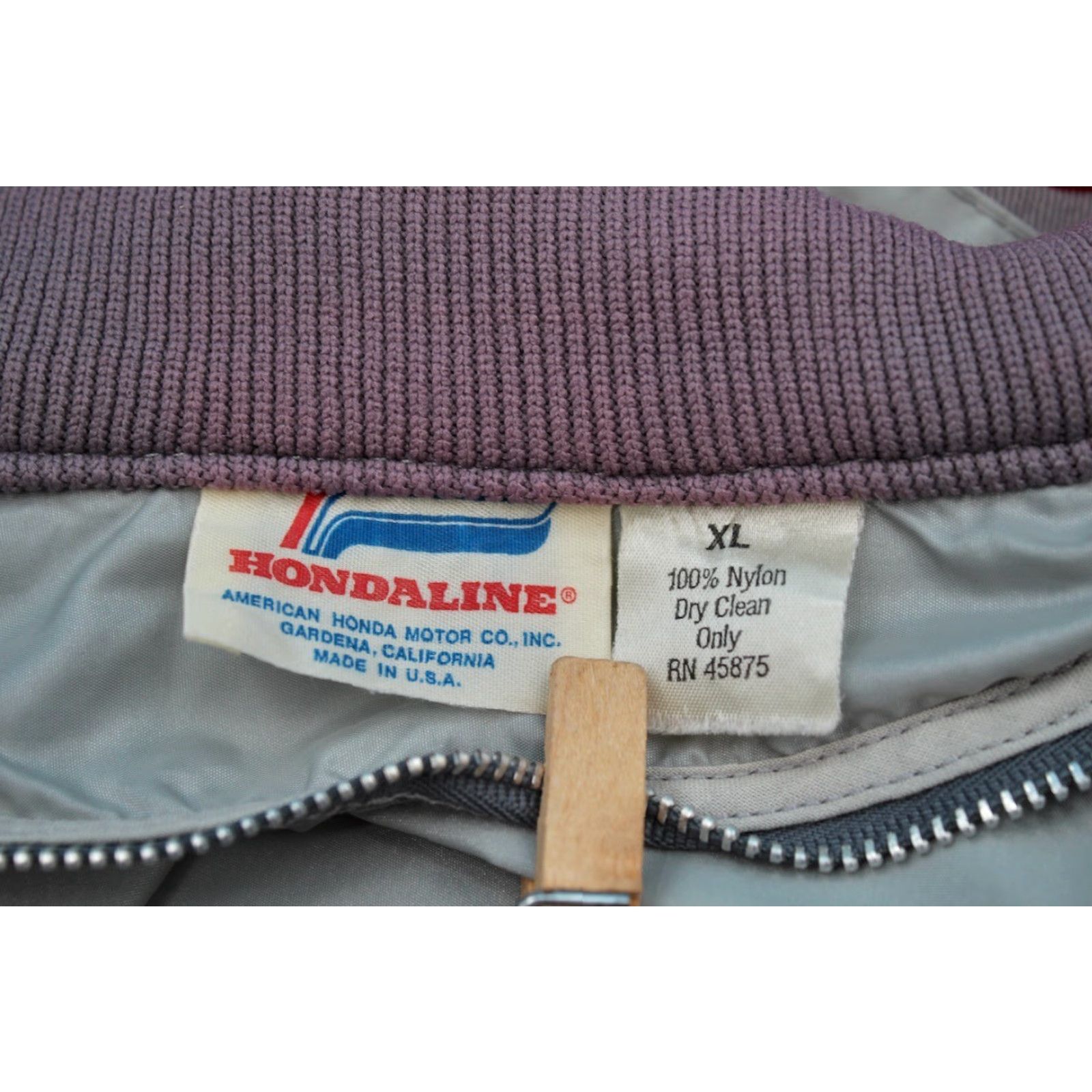 Honda VTG 70s Honda Nylon Racing Jacket Mens XL Gray Hondaline Wing Patch Jacket Size US XL / EU 56 / 4 - 6 Thumbnail