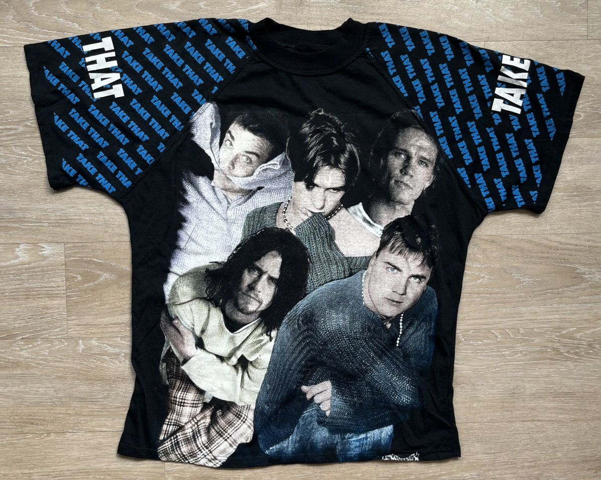 Band Tees Vintage 90s Take That Band Rap Boot Tee Size US L / EU 52-54 / 3 - 1 Thumbnail