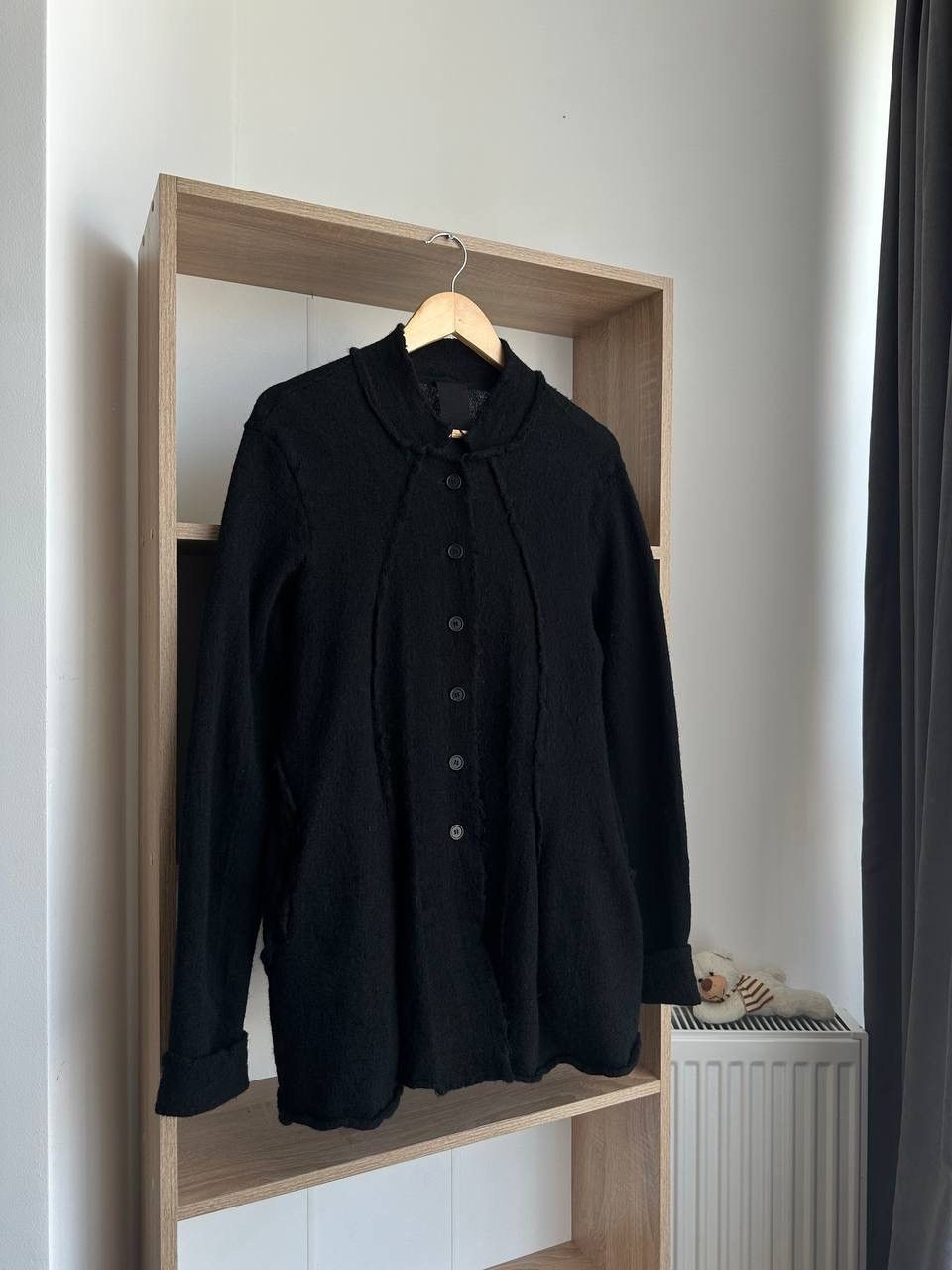 Rundholz × Vintage Vintage Rundholz Black Wool Cardigan Avant Garde Sweater Size US M / EU 48-50 / 2 - 3 Thumbnail
