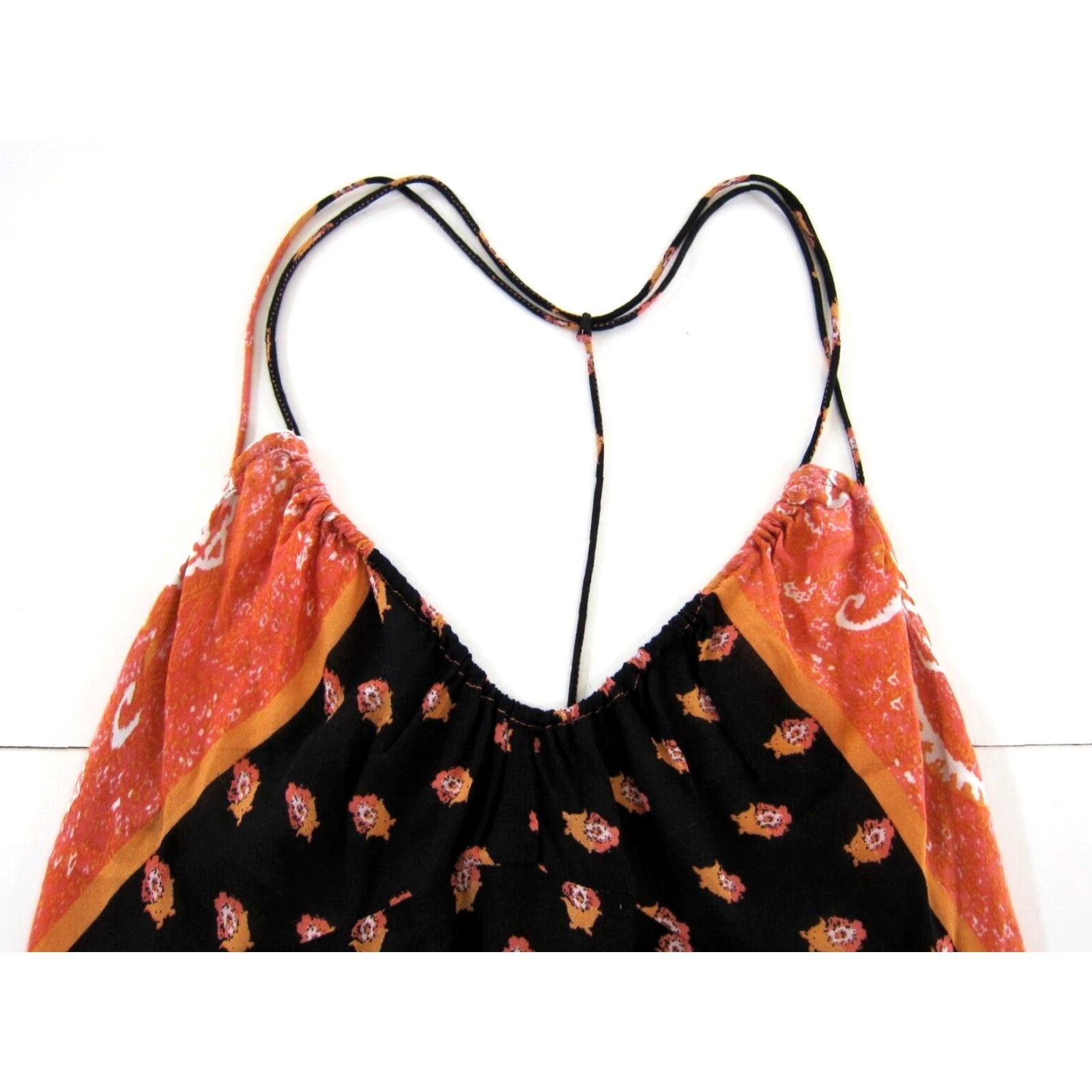 Free People Free People Intimately Tank Top Blouse M Women Floral Spaghetti Strap Rayon Black Pink Sleeveless 90s Bohemian Basic Shirt Womens Size M / US 6-8 / IT 42-44 - 7 Thumbnail