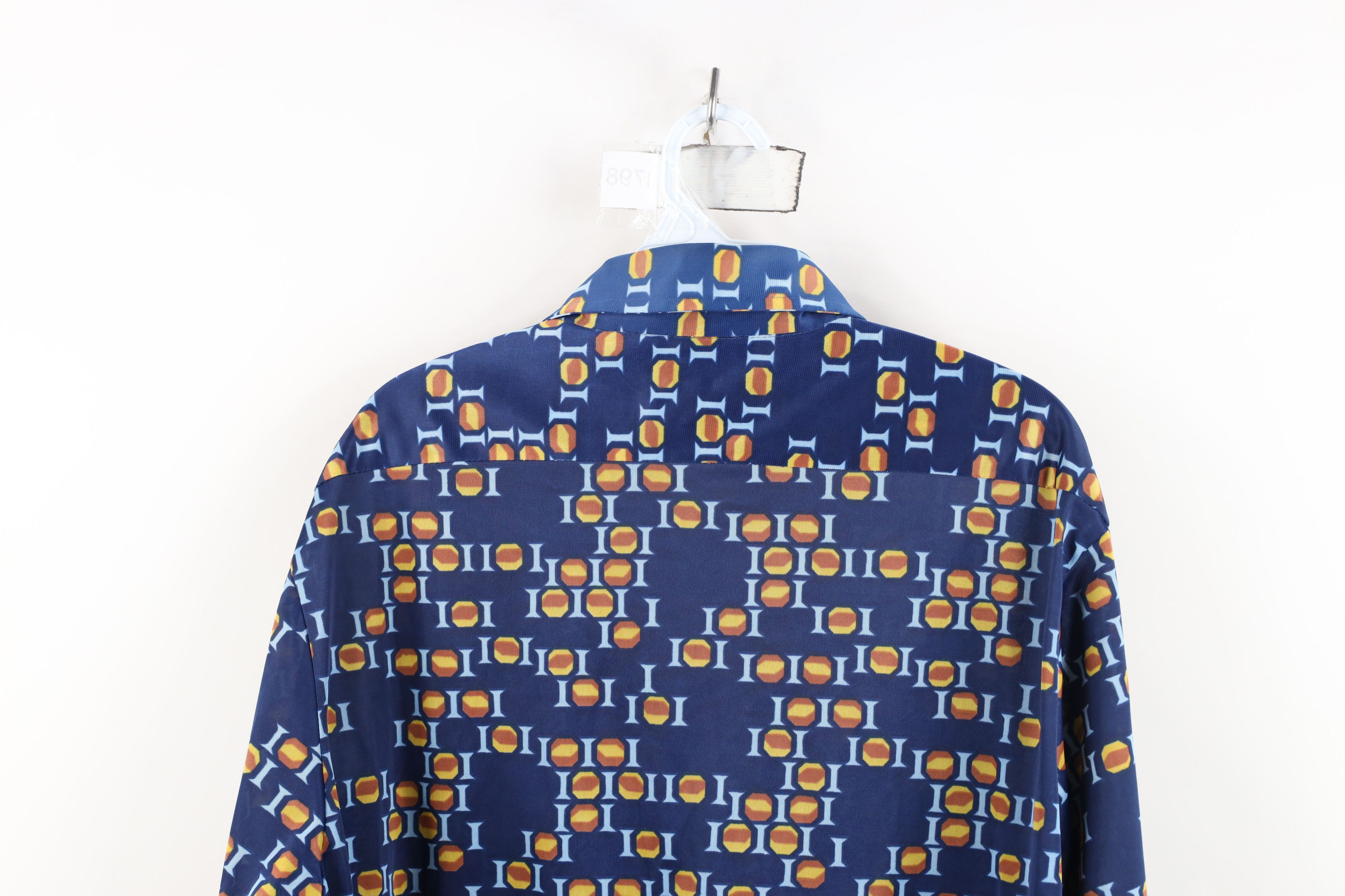 Vintage Vintage 70s Streetwear Knit Disco Collared Button Shirt Size US L / EU 52-54 / 3 - 10 Thumbnail