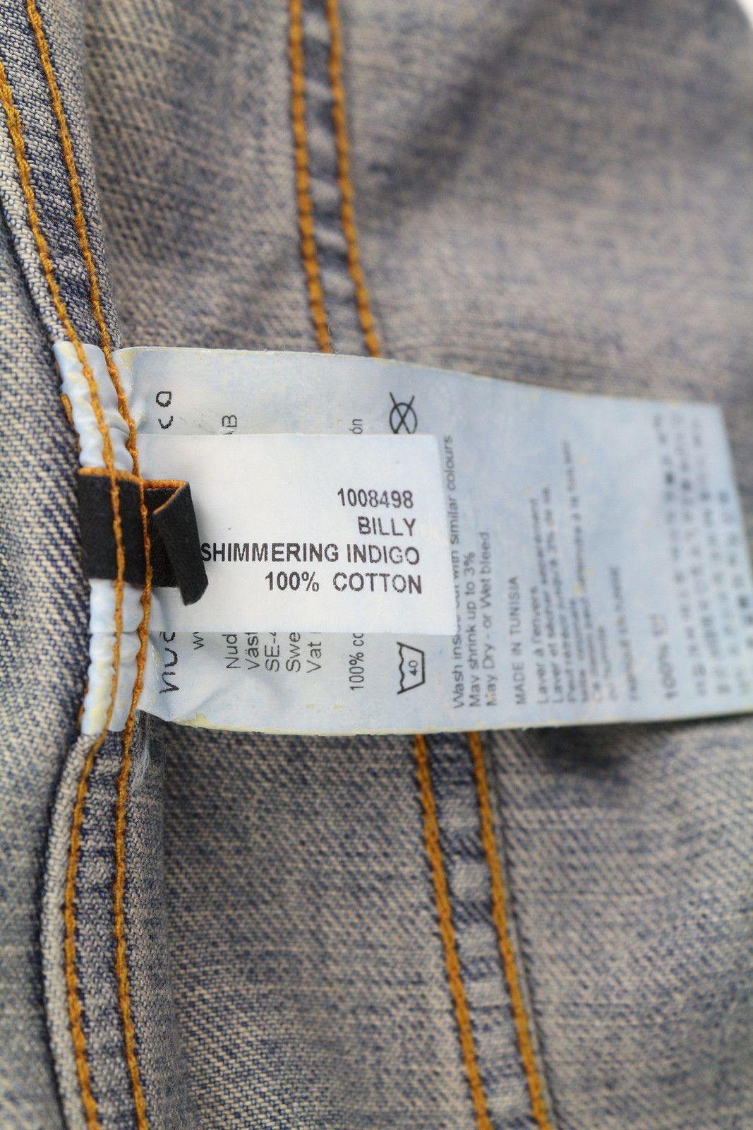 Nudie Jeans BILLY M Shimmering Indigo Button-Up Distress Denim 85887 Size US M / EU 48-50 / 2 - 6 Thumbnail
