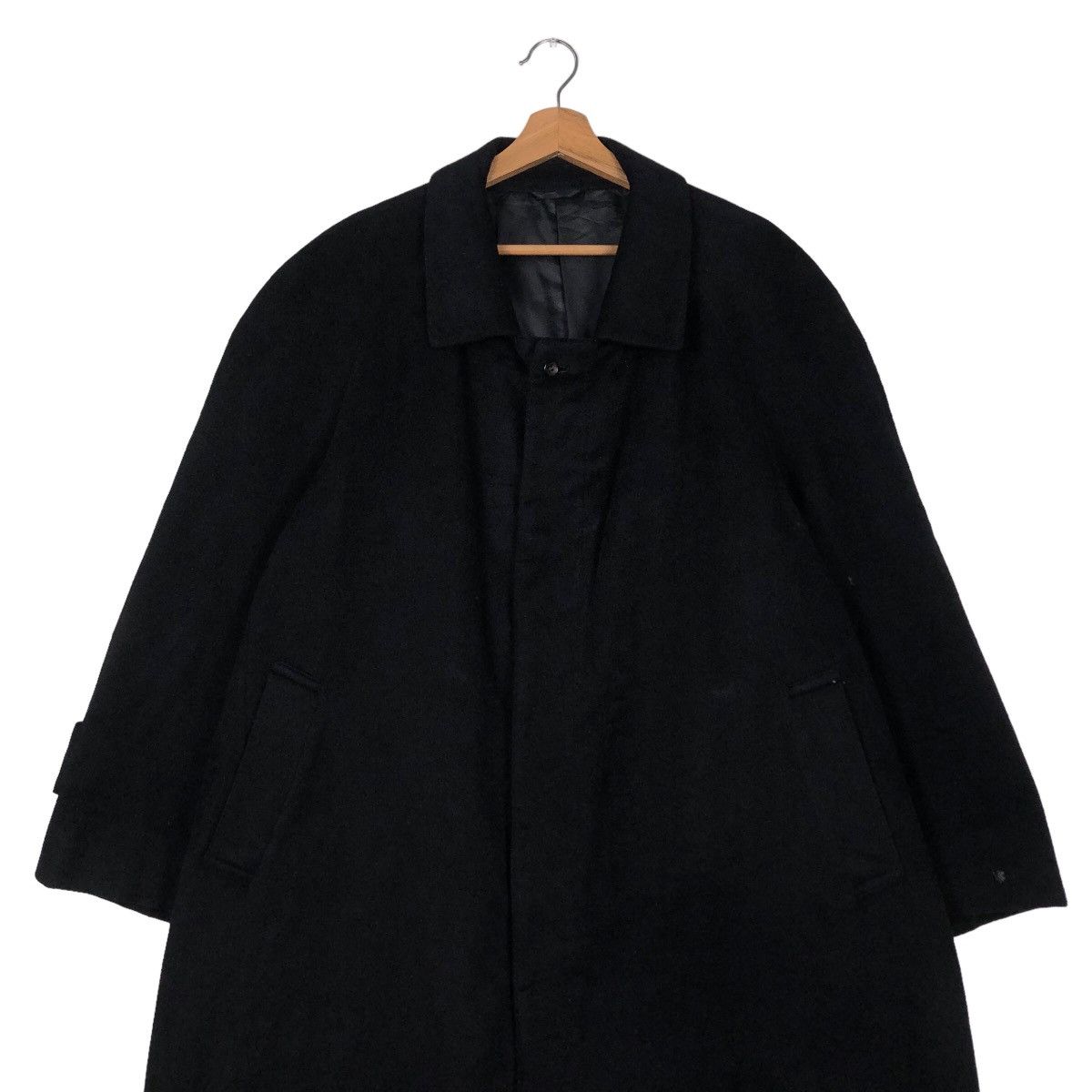 Issey Miyake Rich Black Vintage Wool Long Jacket Herringbone DonatoVinci Size US L / EU 52-54 / 3 - 4 Thumbnail