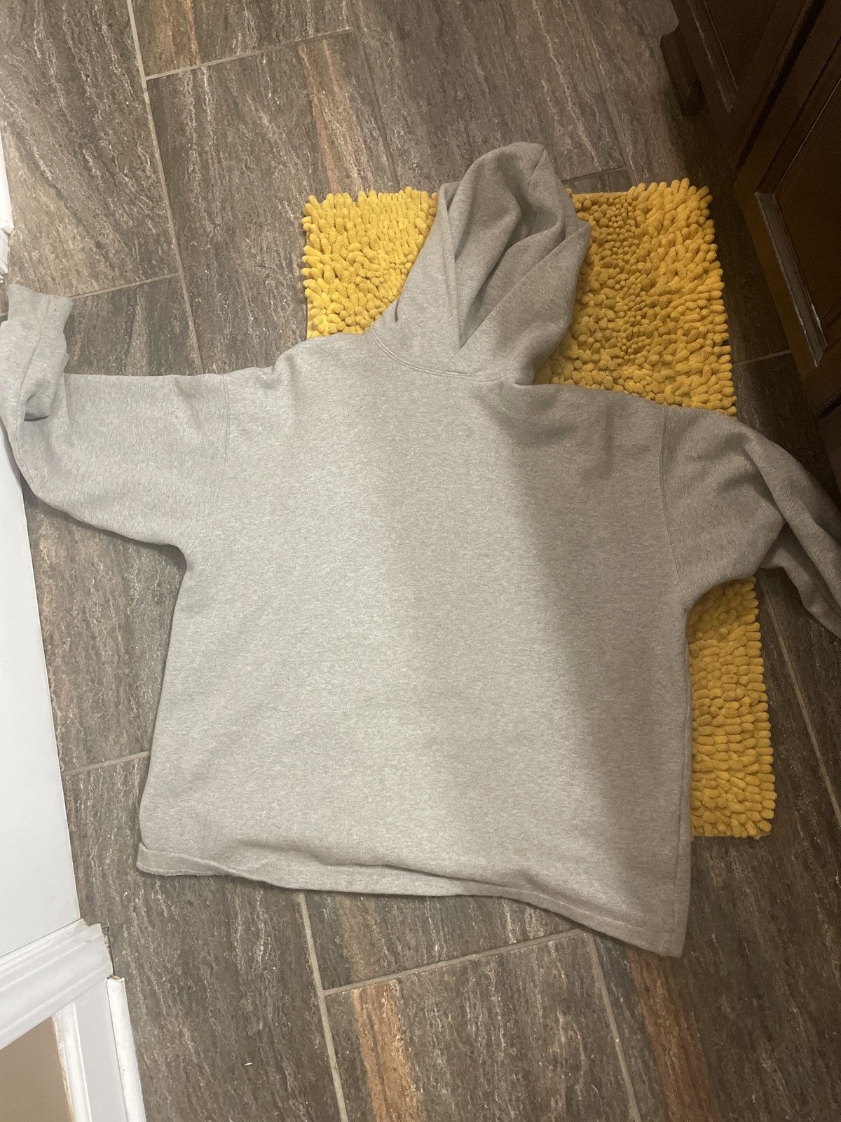 the fear of god essentials hoodie dark oatmeal