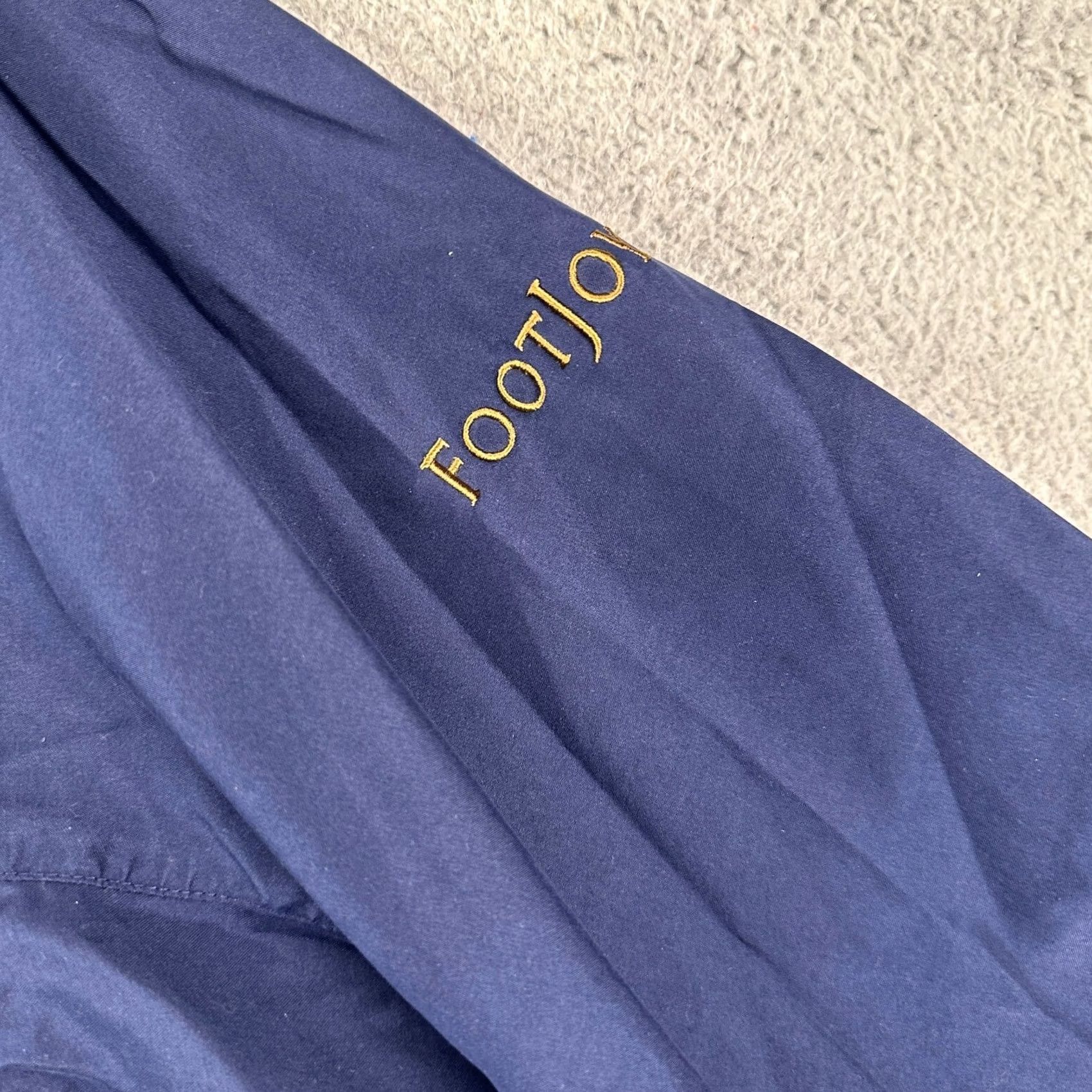 Footjoy FootJoy Mens Pullover Jacket Blue V-Neck Long Sleeve Pocket Zip 100% Polyester Outdoor Golf Size US L / EU 52-54 / 3 - 7 Thumbnail