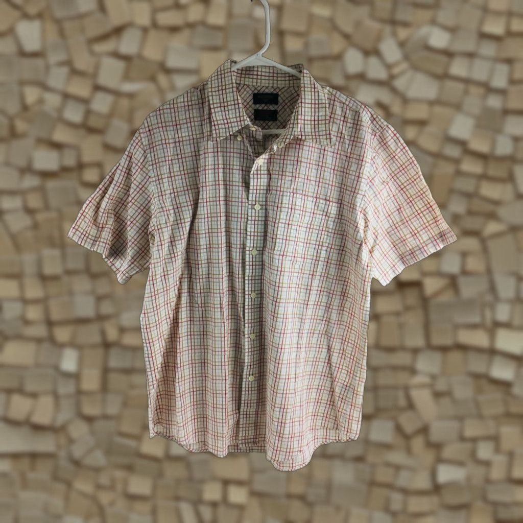 Dockers Dockers Shirt Men's Size L Button Up Short Sleeve No Wrinkles Check Plaid Size US L / EU 52-54 / 3 - 1 Thumbnail