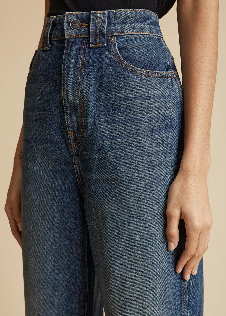 KHAITE o1s22i1n0724 Cropped Shalbi Jeans in Blue Size 25" / US 0 / IT 36 - 5 Thumbnail