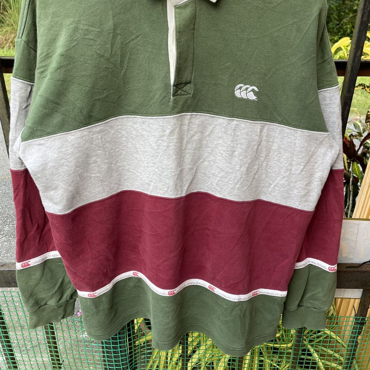 Canterbury of New Zealand 🔥Vintage Canterbury Tricolour Striped Polos Rugby Shirts Size US L / EU 52-54 / 3 - 5 Thumbnail
