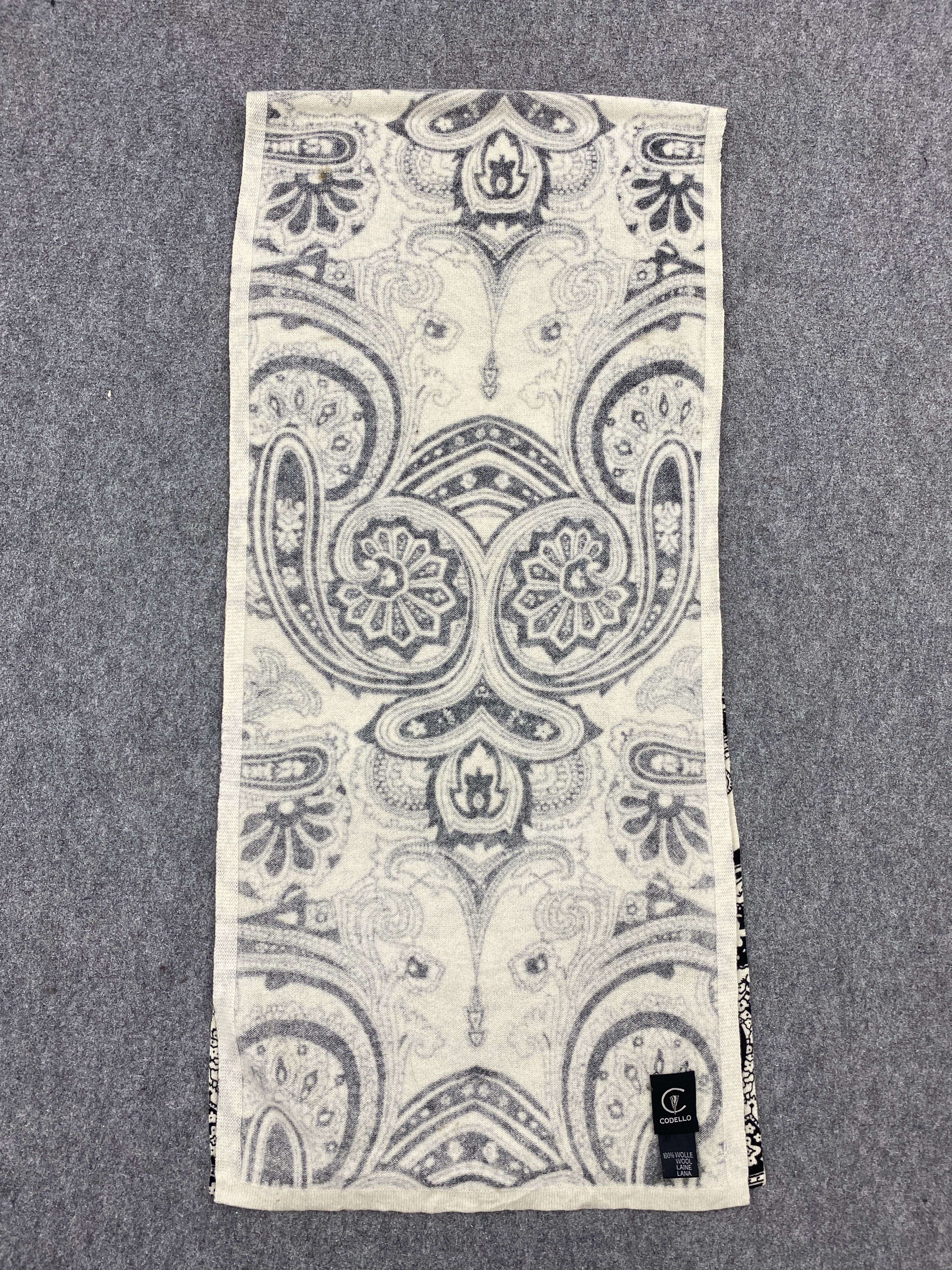 Other Codello Paisley Black White Scarf Muffler - SC0028 Size ONE SIZE - 8 Thumbnail