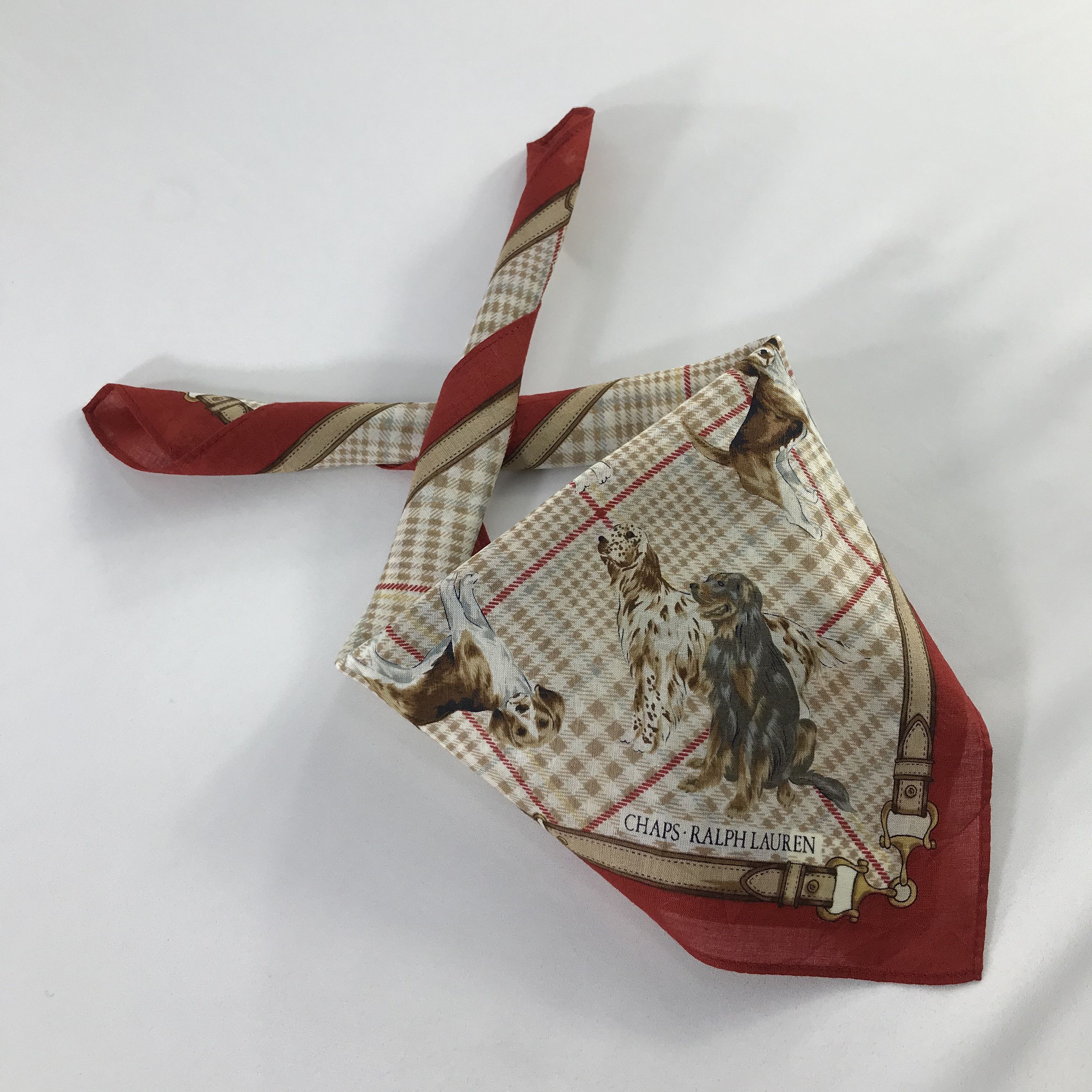 Chaps Ralph Lauren × Vintage Chaps Ralph Lauren Bandana / Handkerchief /Neckerchief -S509 Size ONE SIZE - 4 Thumbnail