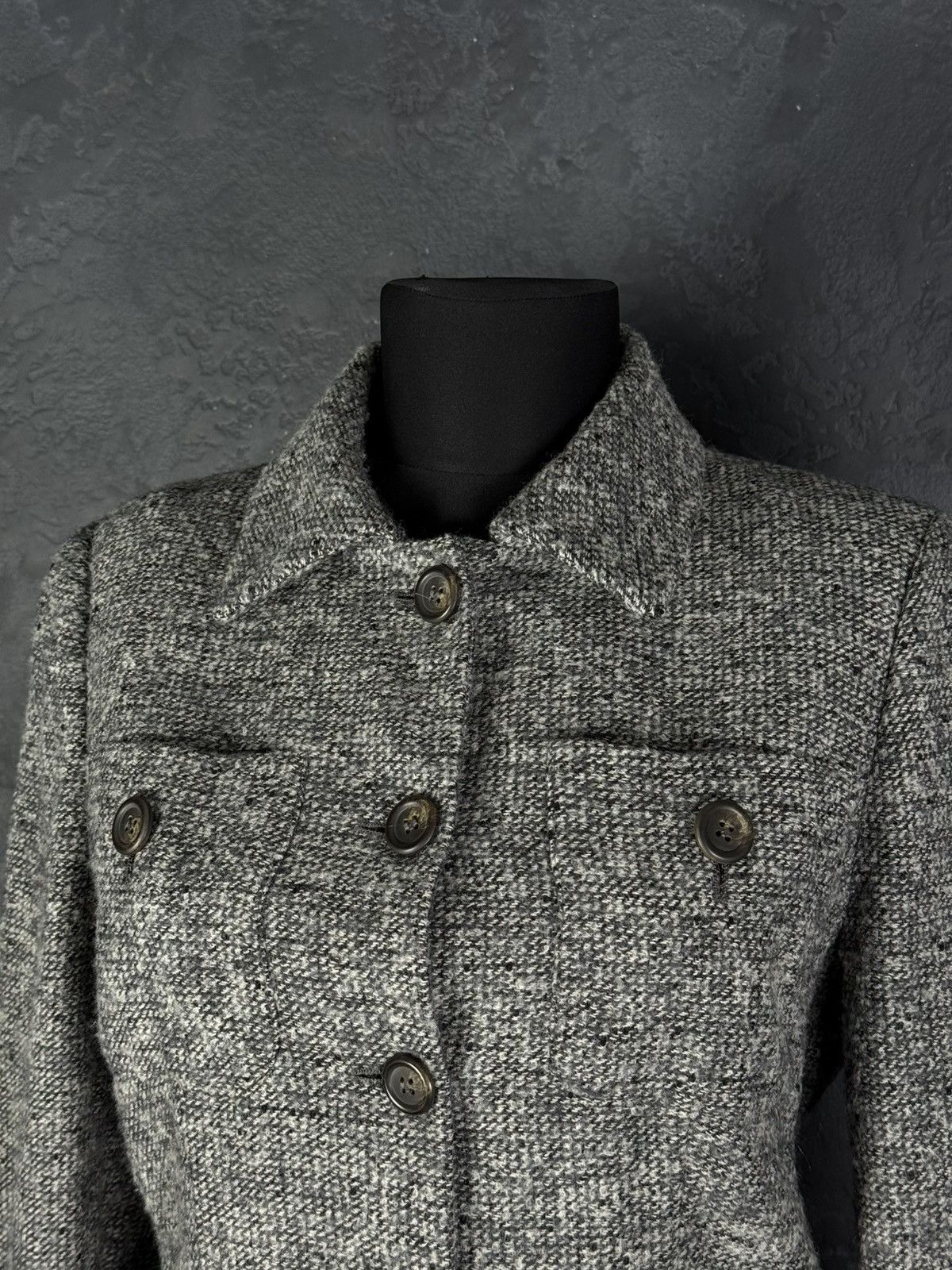 Valentino Valentino Women’s Grey Wool Blend Tweed Jacket Blazer Size M / US 6-8 / IT 42-44 - 5 Thumbnail