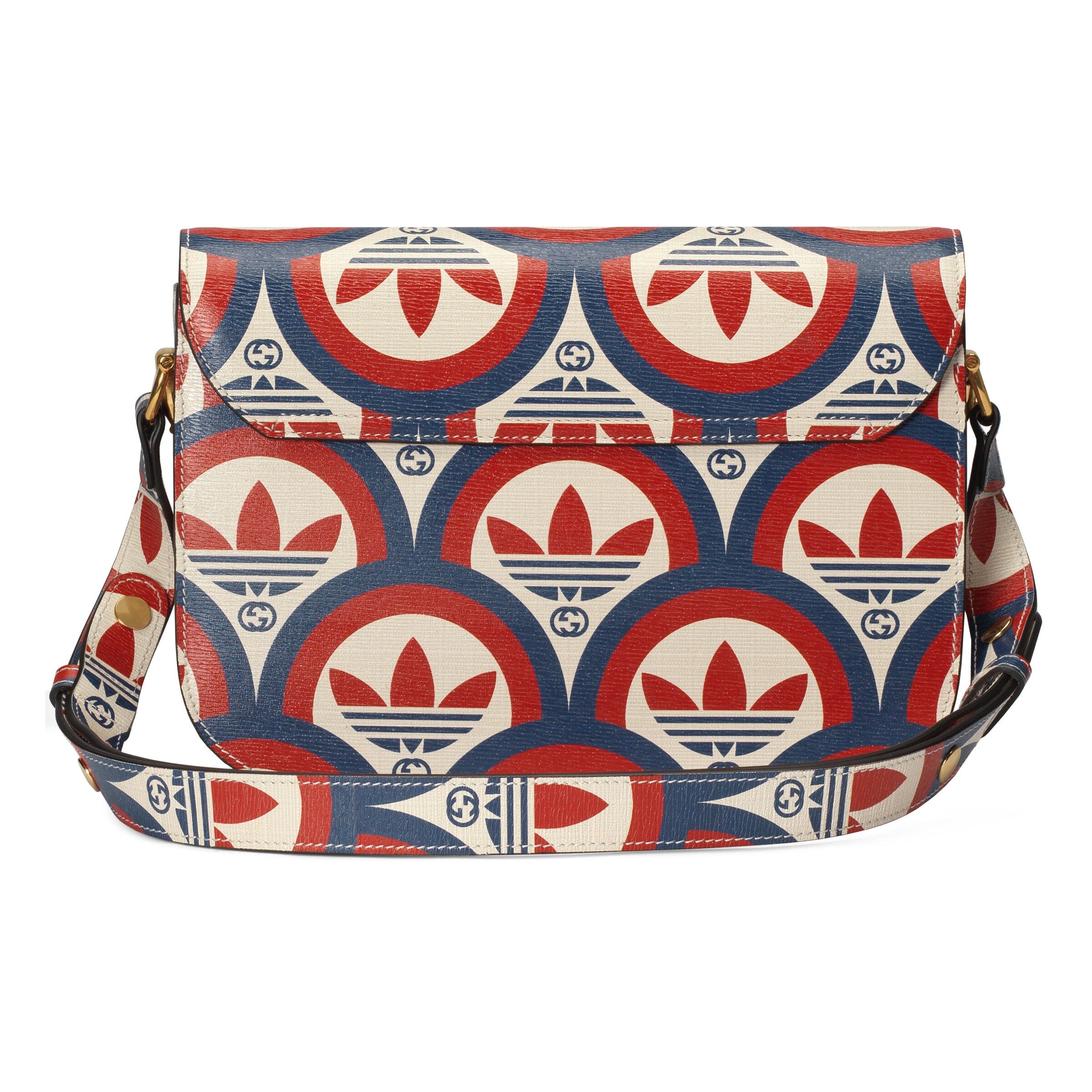 Gucci adidas Gucci Horsebit 1955 Shoulder Bag Blue Red Leather Size ONE SIZE - 3 Thumbnail