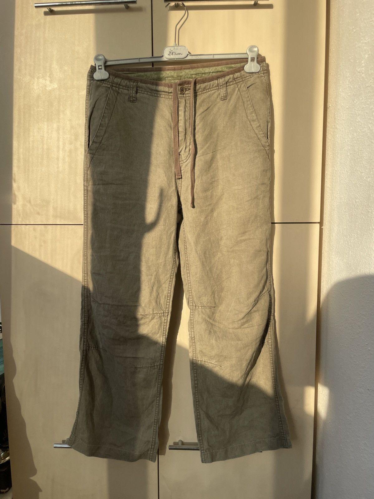 Ted Baker Ted Baker Linen Wide Pants Khaki Size US 32 / EU 48 - 3 Thumbnail