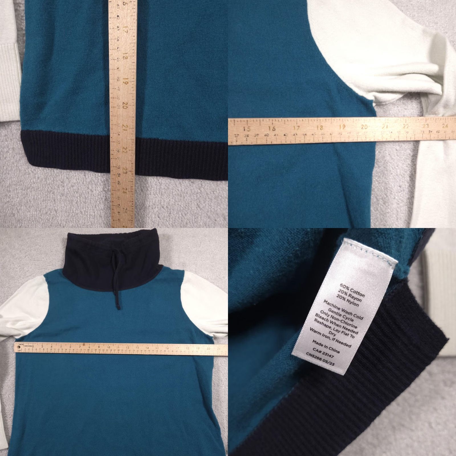 Talbots Talbots Sweater Womens L Multicolor Cowl Neck Drawstring Pullover Colorblock Size L / US 10 / IT 46 - 9 Thumbnail