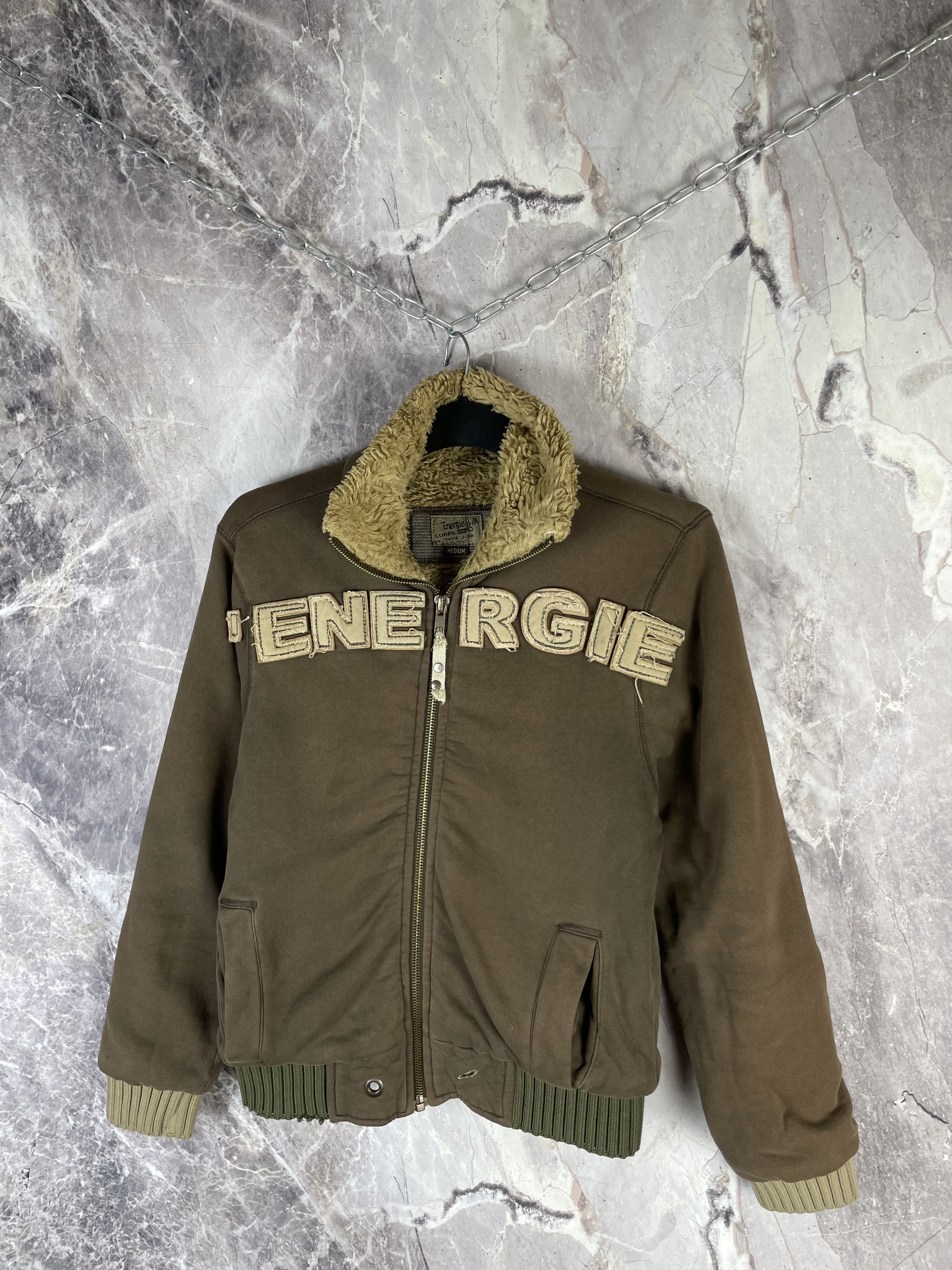 Energie Vintage Faux Fur Logo Energie by Miss Sixty Zip Hoodie Size US M / EU 48-50 / 2 - 2 Thumbnail