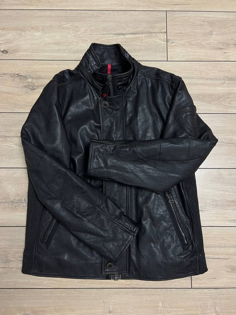 Strellson Strellson Leather Jacket Insulated Black Moto Style sz 2XL Size US XXL / EU 58 / 5 - 1 Thumbnail