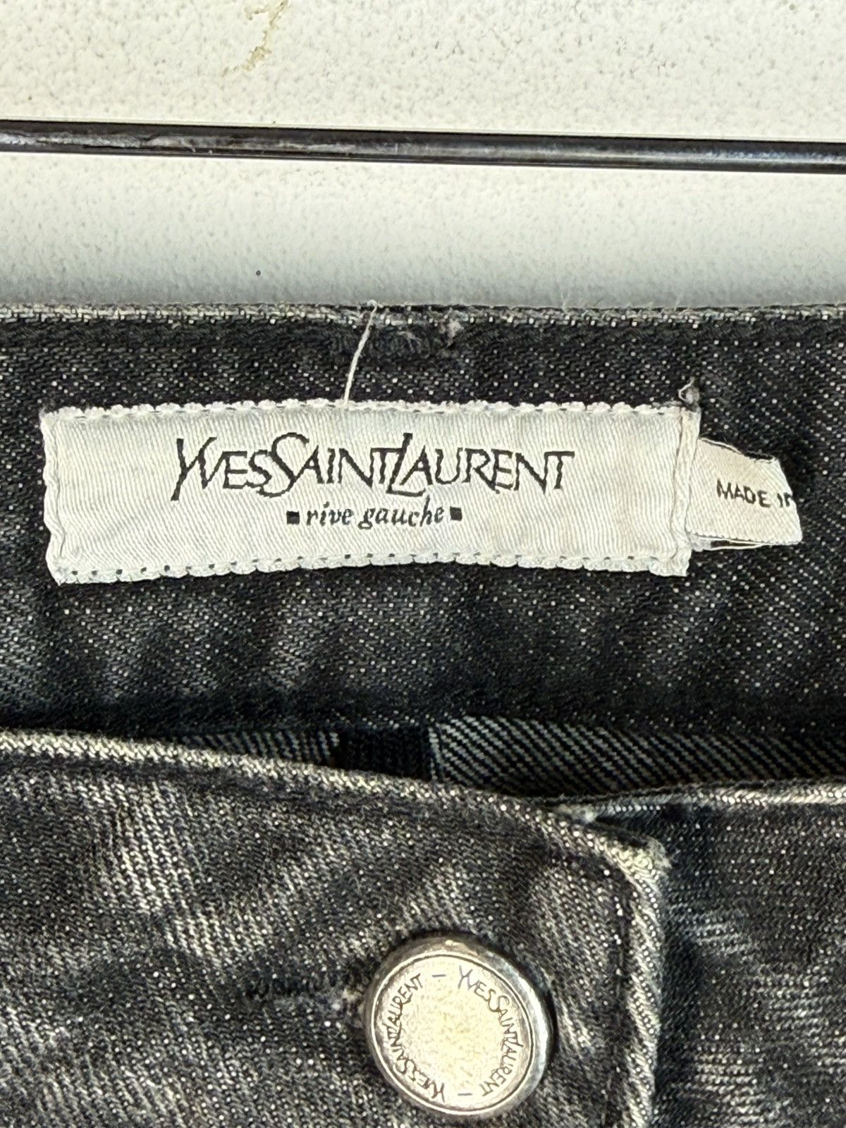 Yves Saint Laurent 2003 30x29 YSL Jeans Flare Denim Pants Black Rive Gauche Size US 30 / EU 46 - 4 Thumbnail