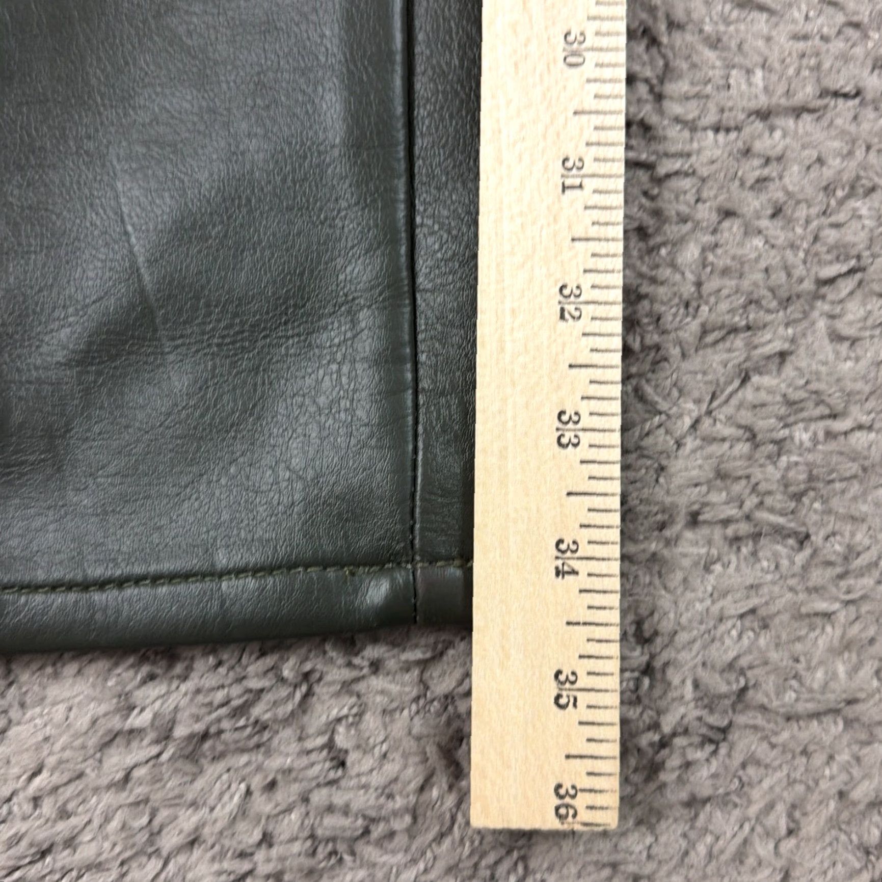 MNML MNML Pants Men 28 Green Cargo Faux Leather Slim Fit Low Rise Button Fly Straight Size US 28 / EU 44 - 7 Thumbnail