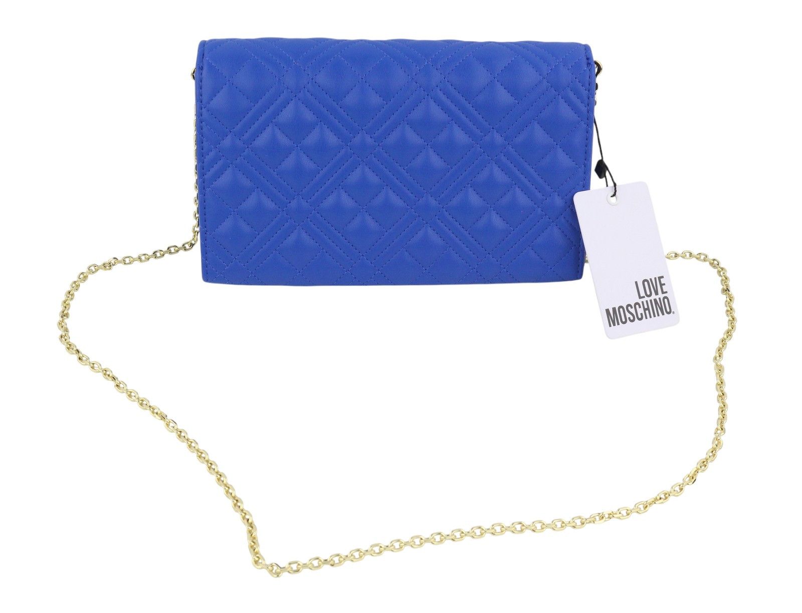 Love Moschino BORSA QUILTED PU ZAFFIRO OS Blue Crossbody 87746 Size ONE SIZE - 4 Thumbnail