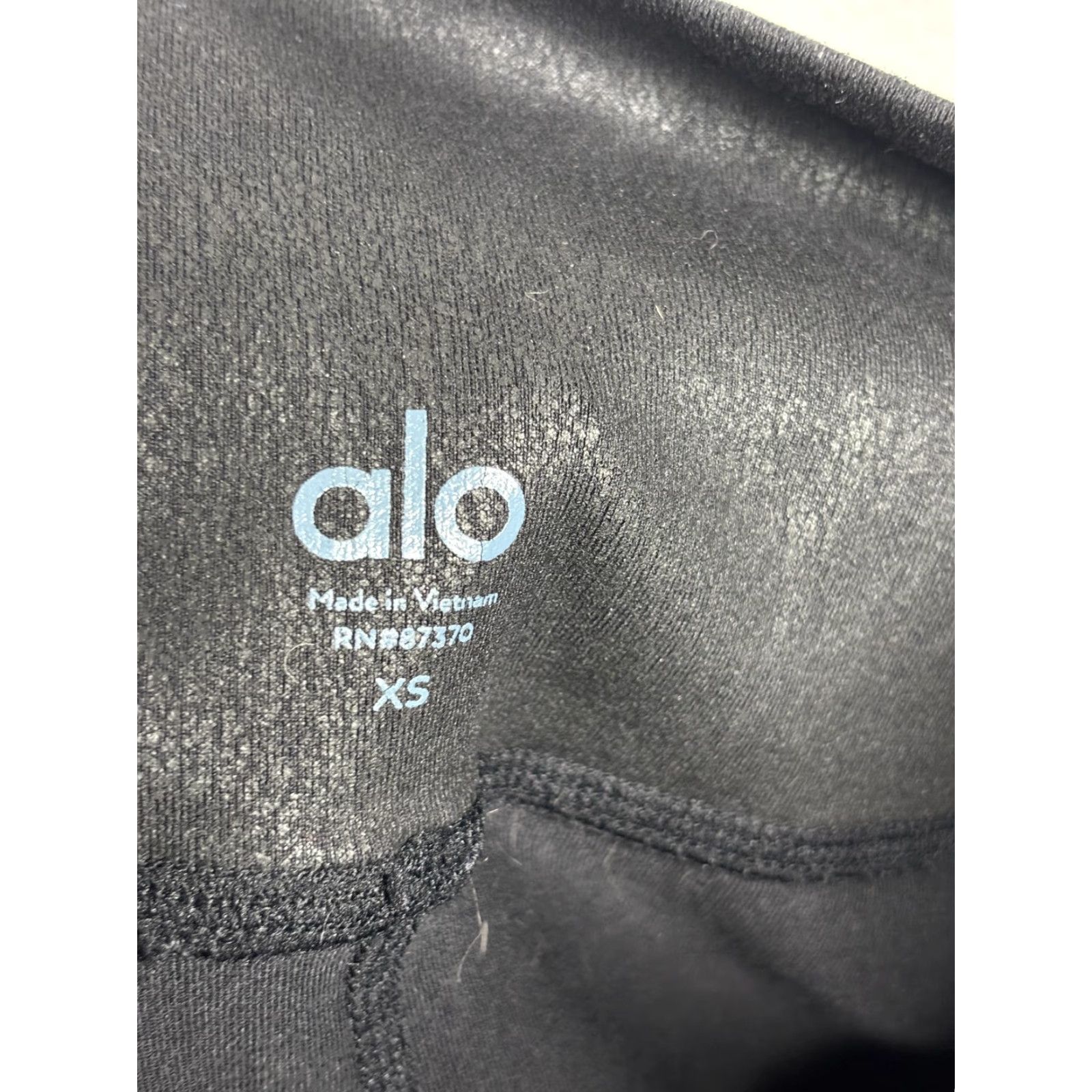 Alo Yoga Alo Yoga Leggings Womens XS Black High Waist Moto Faux Leather Athletic Size 26" / US 2 / IT 38 - 6 Thumbnail
