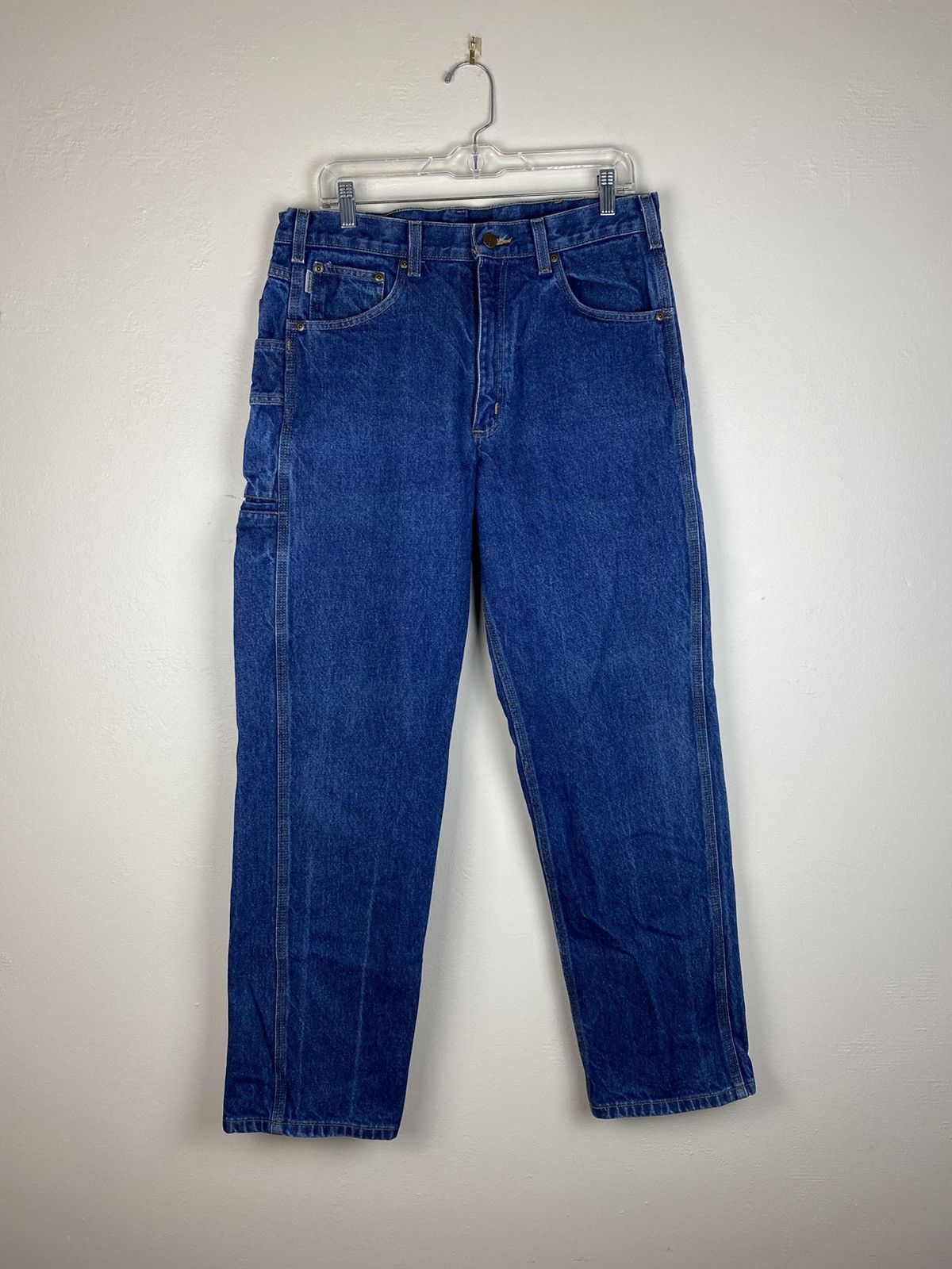 Carhartt × Vintage Vintage Carhartt Carpenter Blue Denim Jeans 6 Pocket Size US 34 / EU 50 - 2 Thumbnail