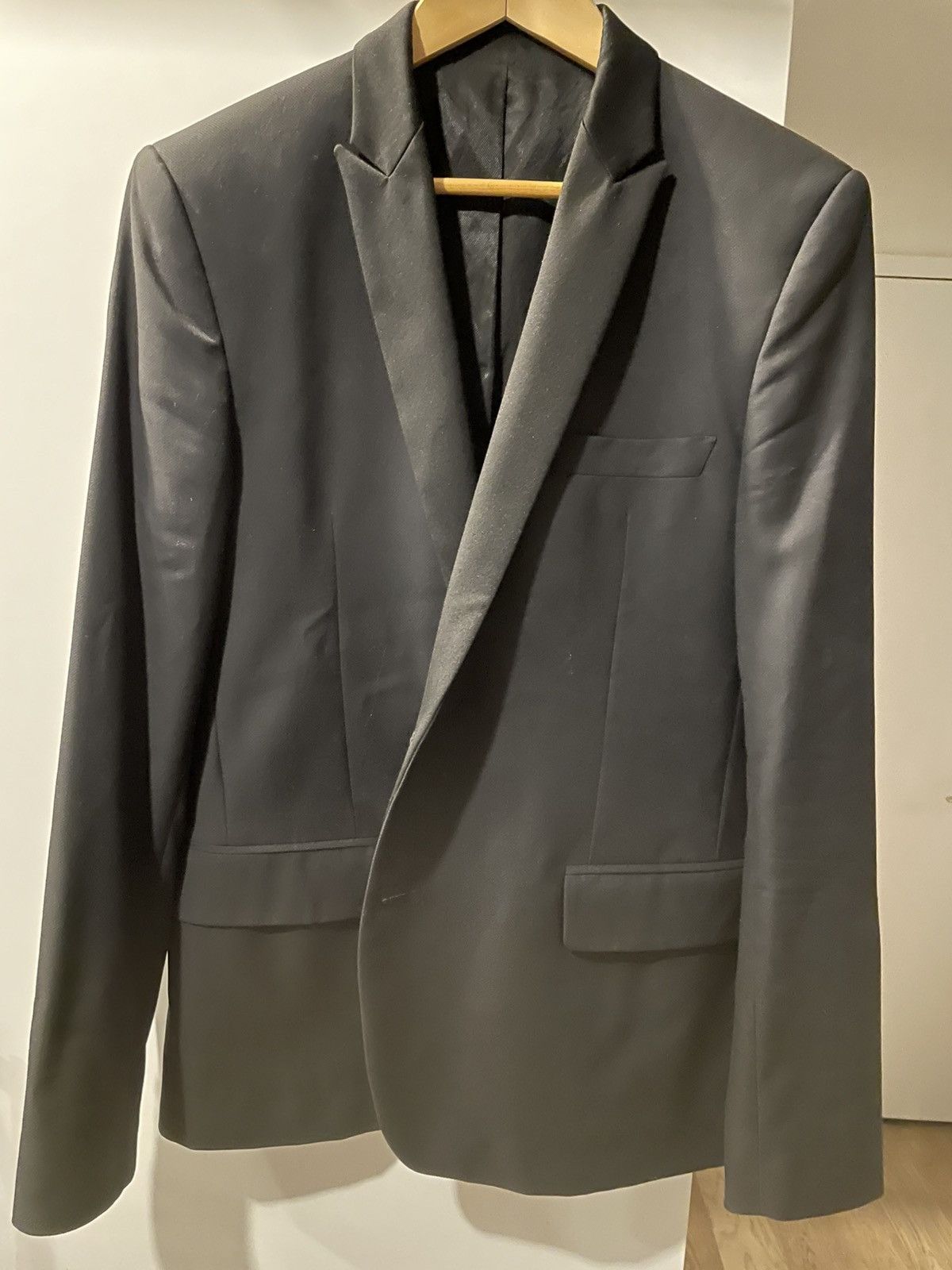 AMI Black Jacquard Tuxedo Blazer Size 40R - 1 Thumbnail