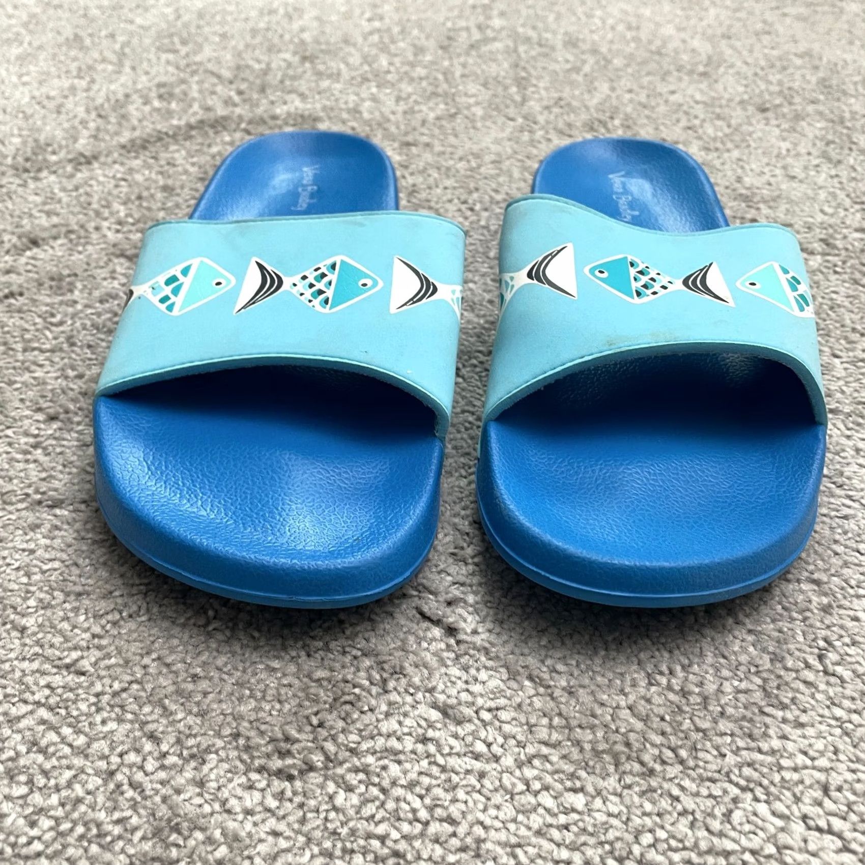 Vera Bradley Vera Bradley Sandal Women (US 9, EU 39.5) Blue Rubber Slide Casual Beach Flat Open Toe Size US 9 / IT 39 - 2 Thumbnail