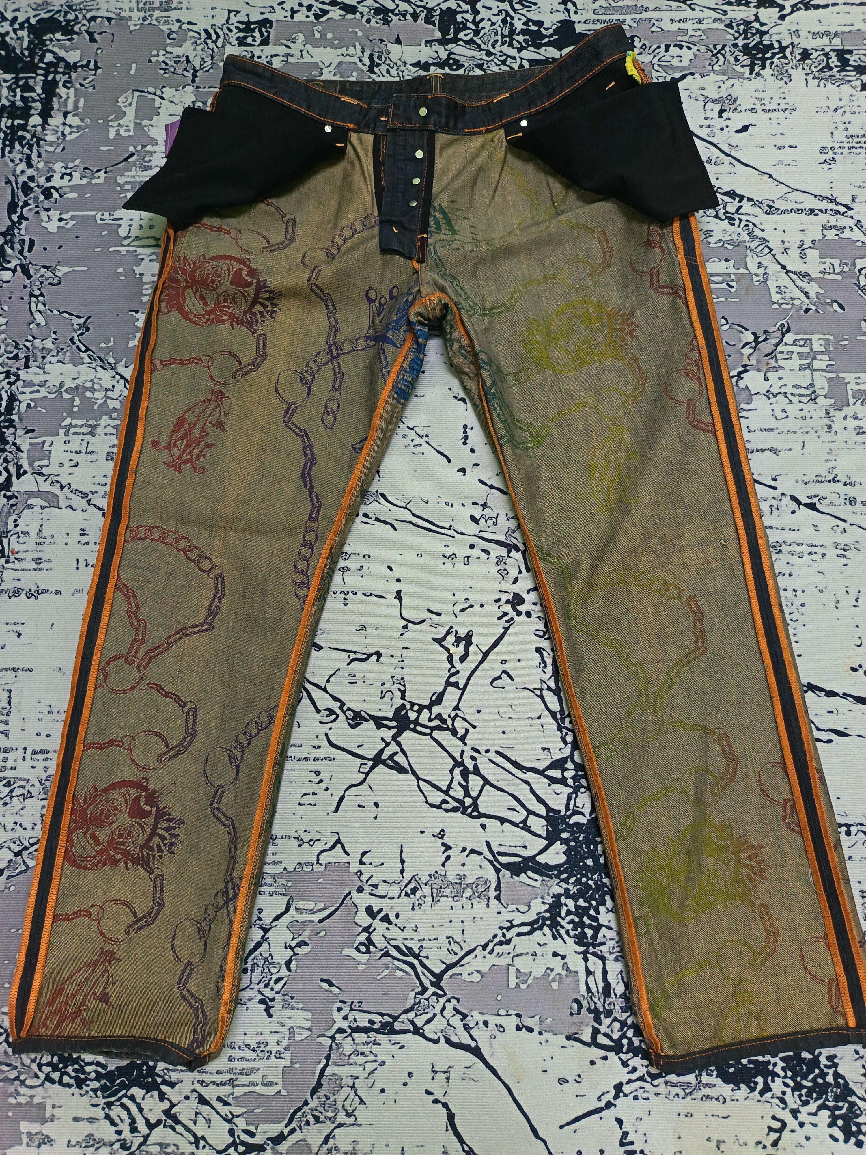 Christian Audigier Christian Audigier Embroidered Maria And Skull Denim Size US 39 - 12 Thumbnail
