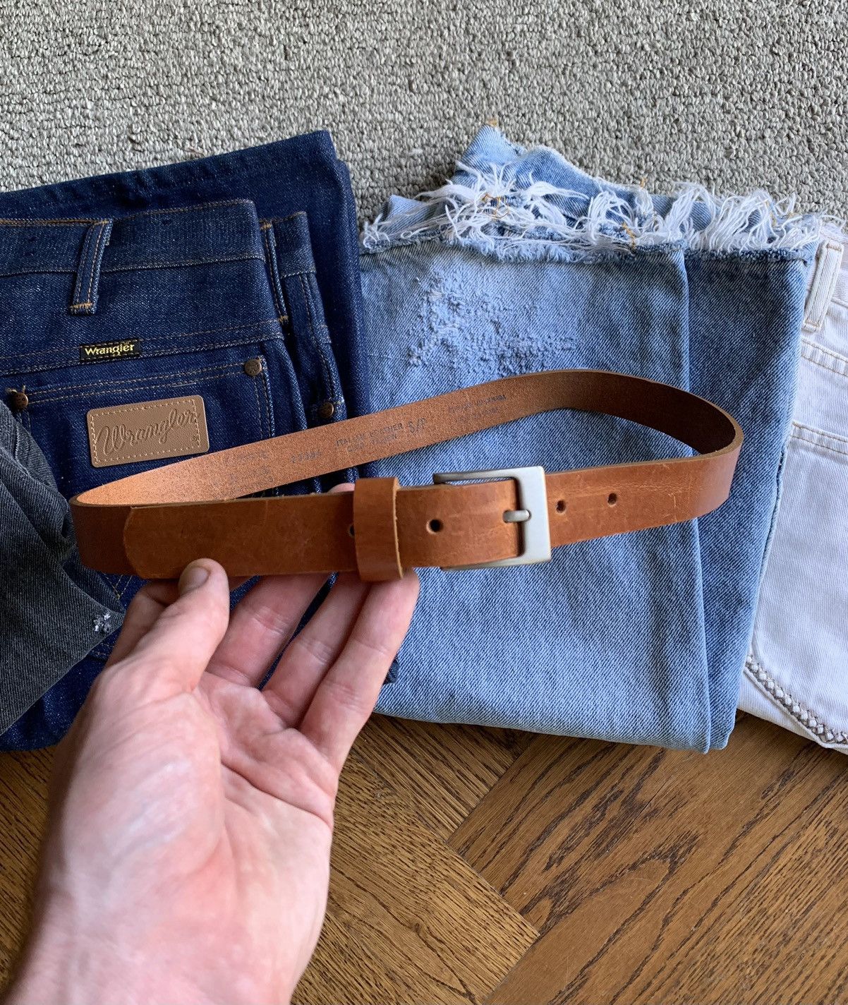 Vintage 80s Vintage Century Canada Brown Leather Belt Chrome Silver Size ONE SIZE - 1 Thumbnail