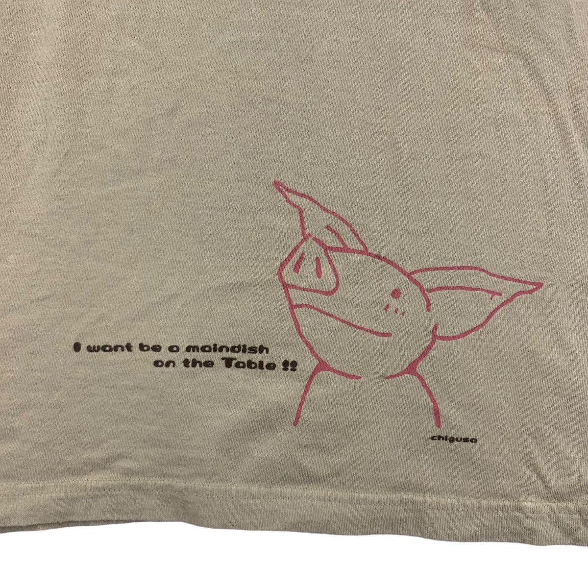 Vintage HABU BOX CHIGUSA Pig Cartoon Meal Tee Shirt Size M / US 6-8 / IT 42-44 - 3 Thumbnail