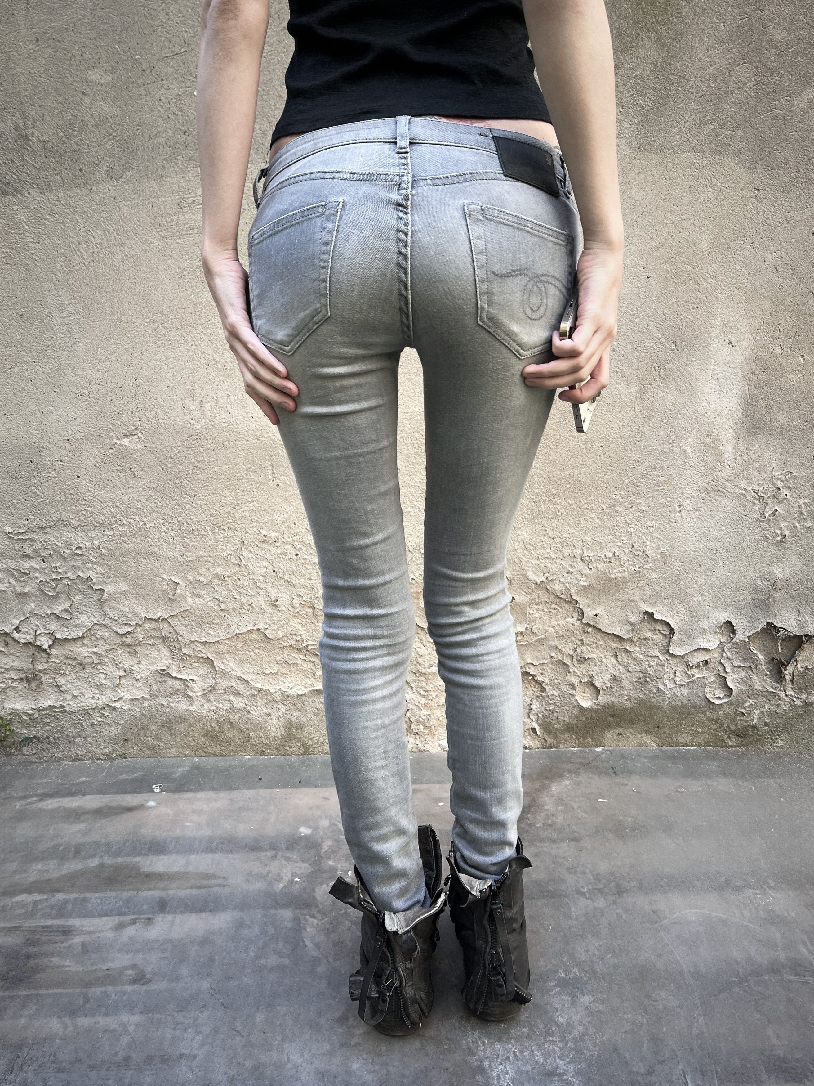 R13 R13 Distressed Skinny Jeans | Ash Grey Archive Denim Size 25" / US 0 / IT 36 - 5 Thumbnail